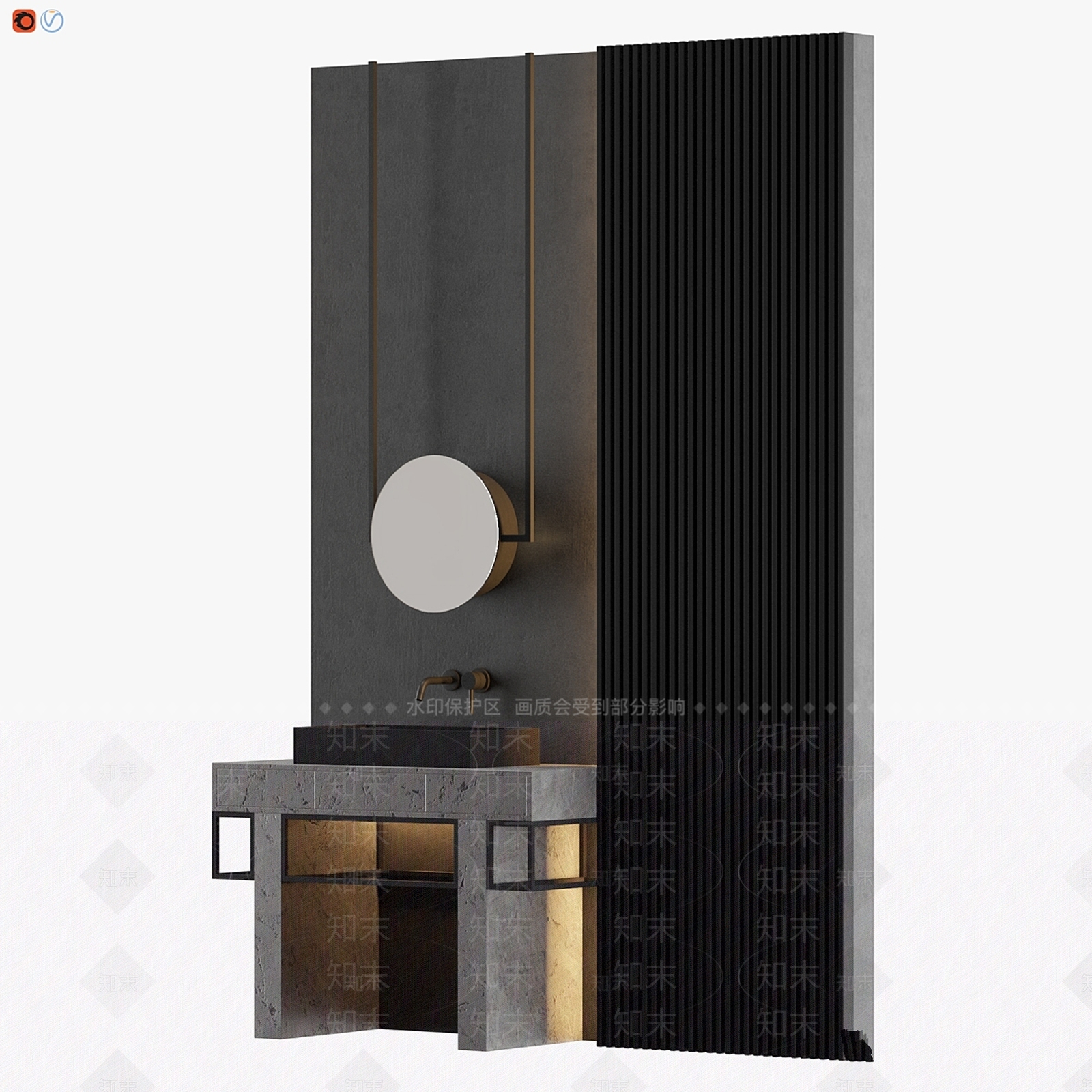洗手台3D模型下载【ID:1177943655】