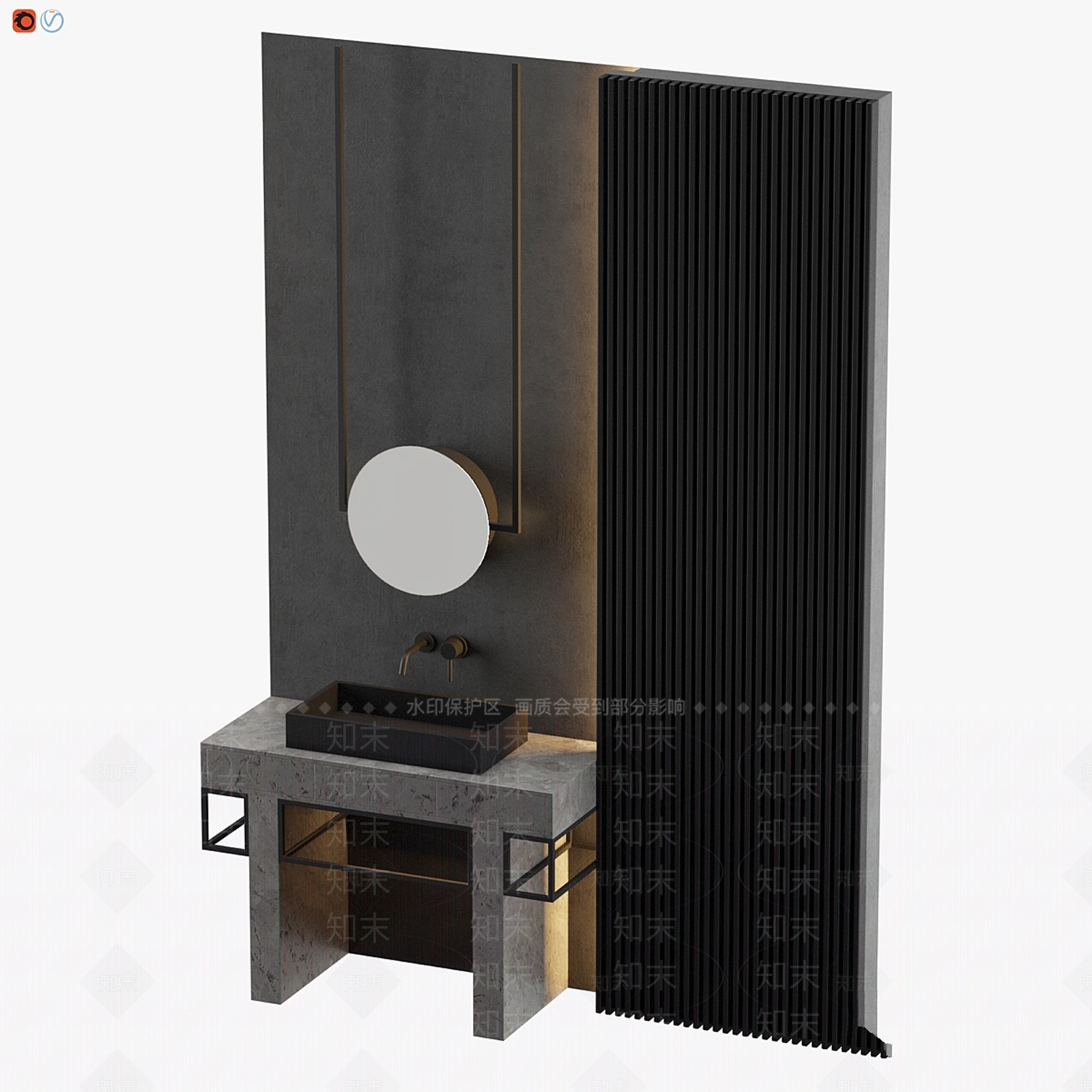 洗手台3D模型下载【ID:1177943655】