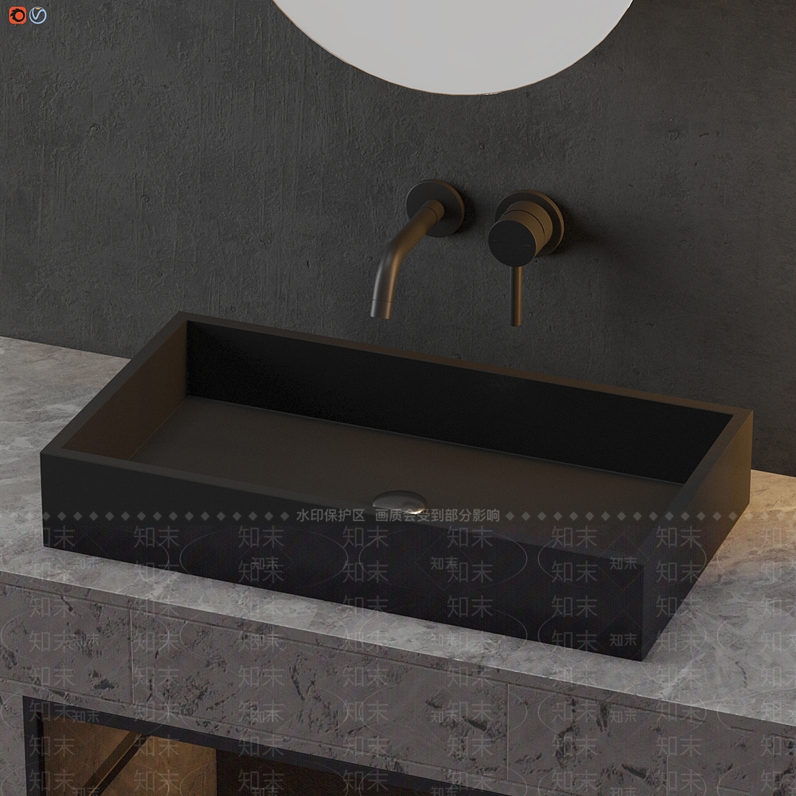 洗手台3D模型下载【ID:1177943655】