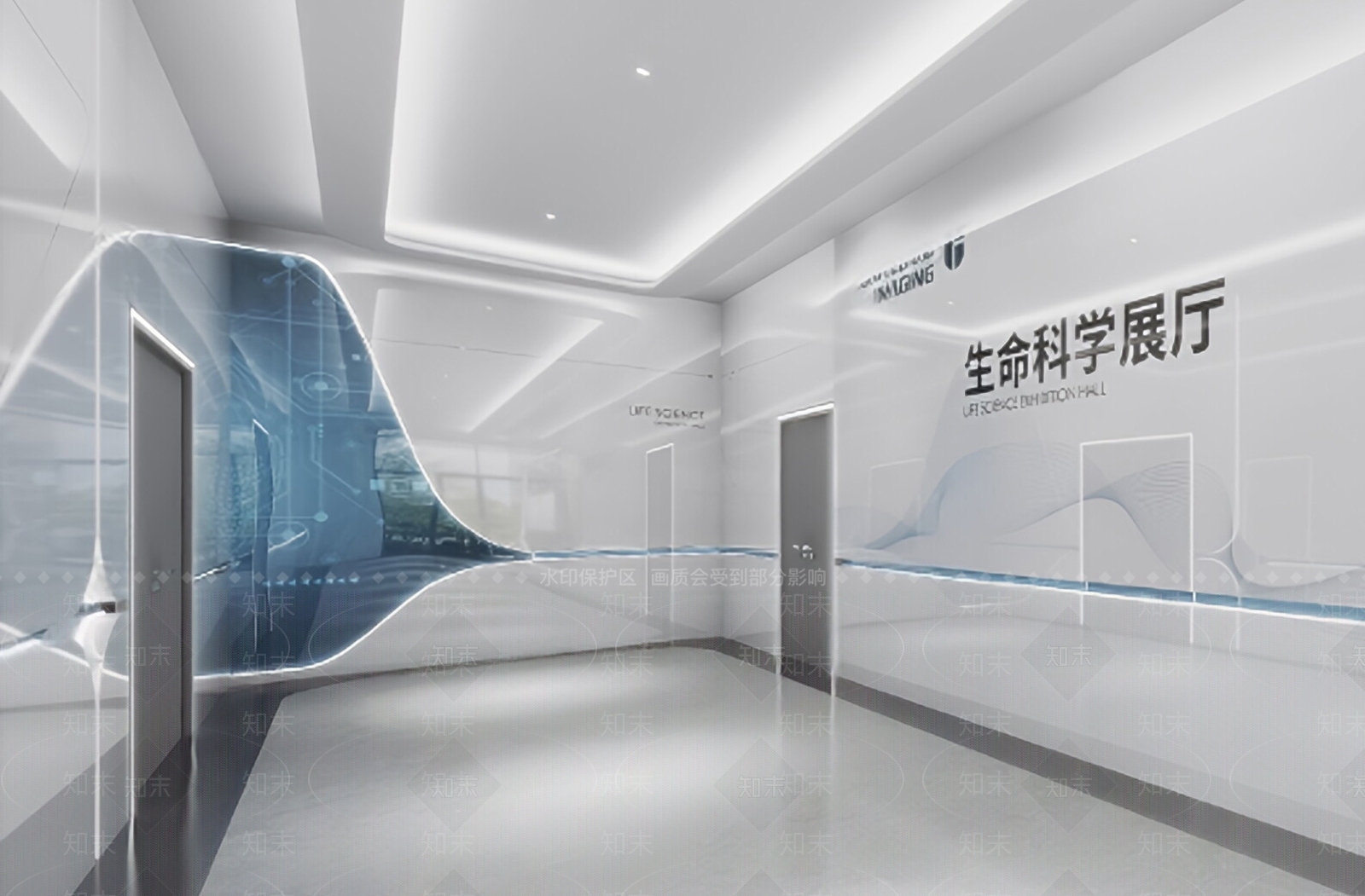 现代科技展厅SU模型下载【ID:1177947399】