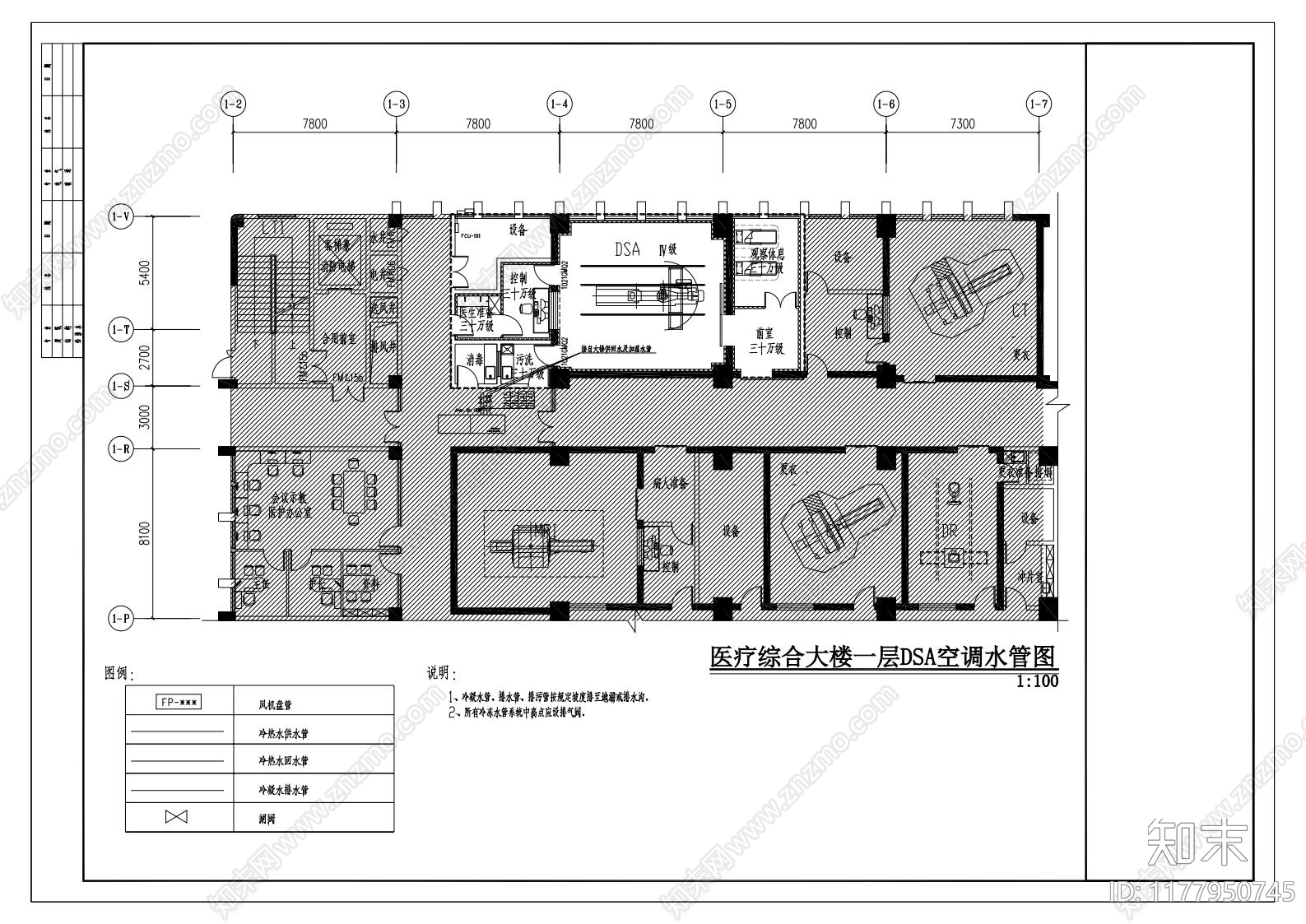 现代医院cad施工图下载【ID:1177950745】