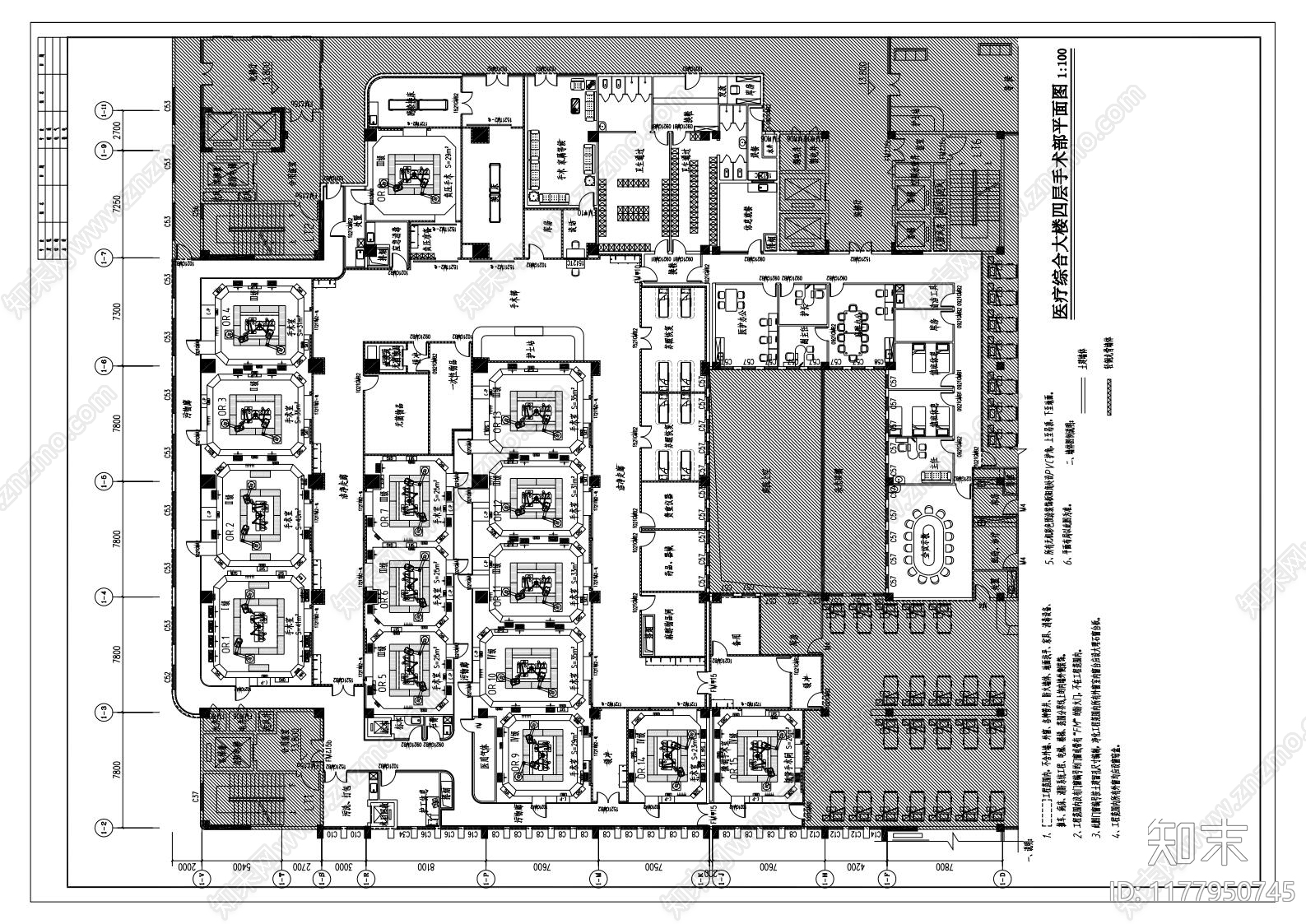 现代医院cad施工图下载【ID:1177950745】