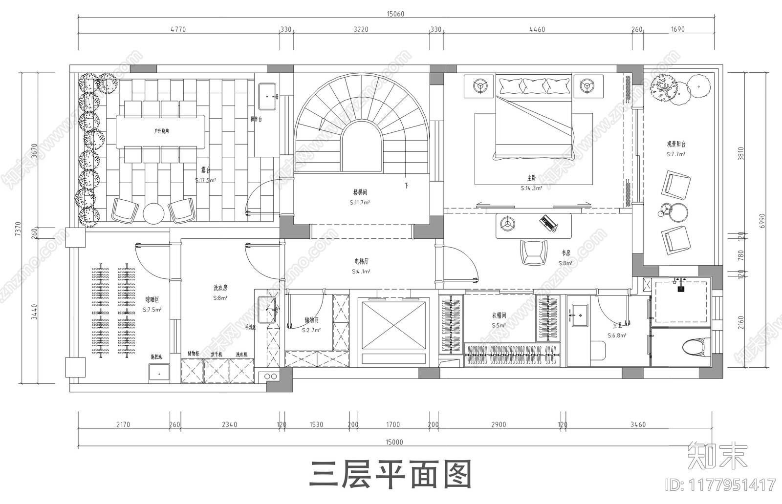 别墅cad施工图下载【ID:1177951417】