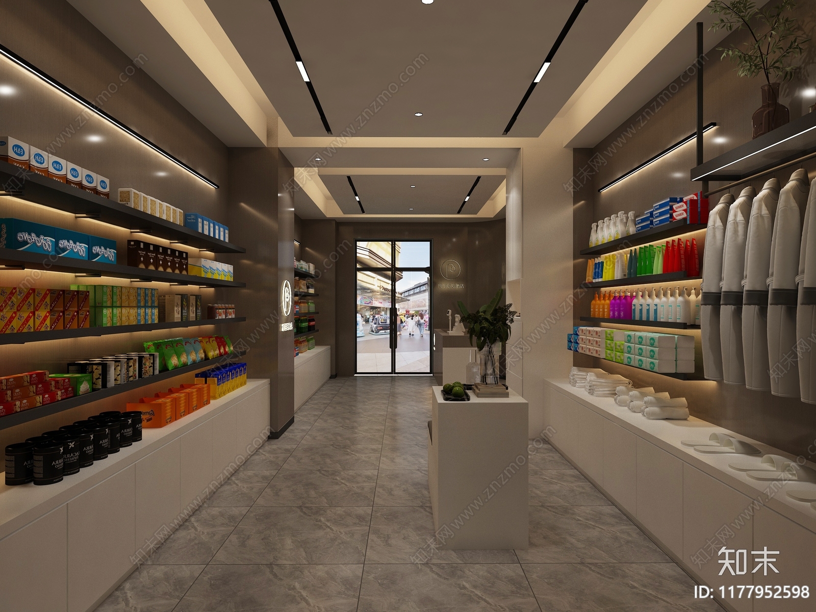 现代烟酒店3D模型下载【ID:1177952598】