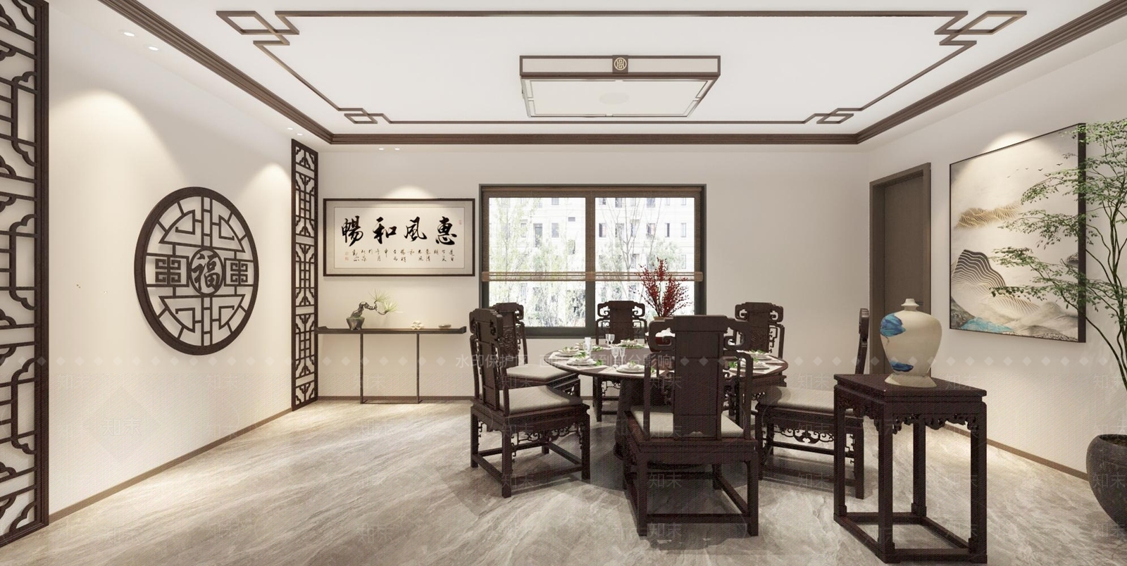 新中式包厢3D模型下载【ID:1177961511】