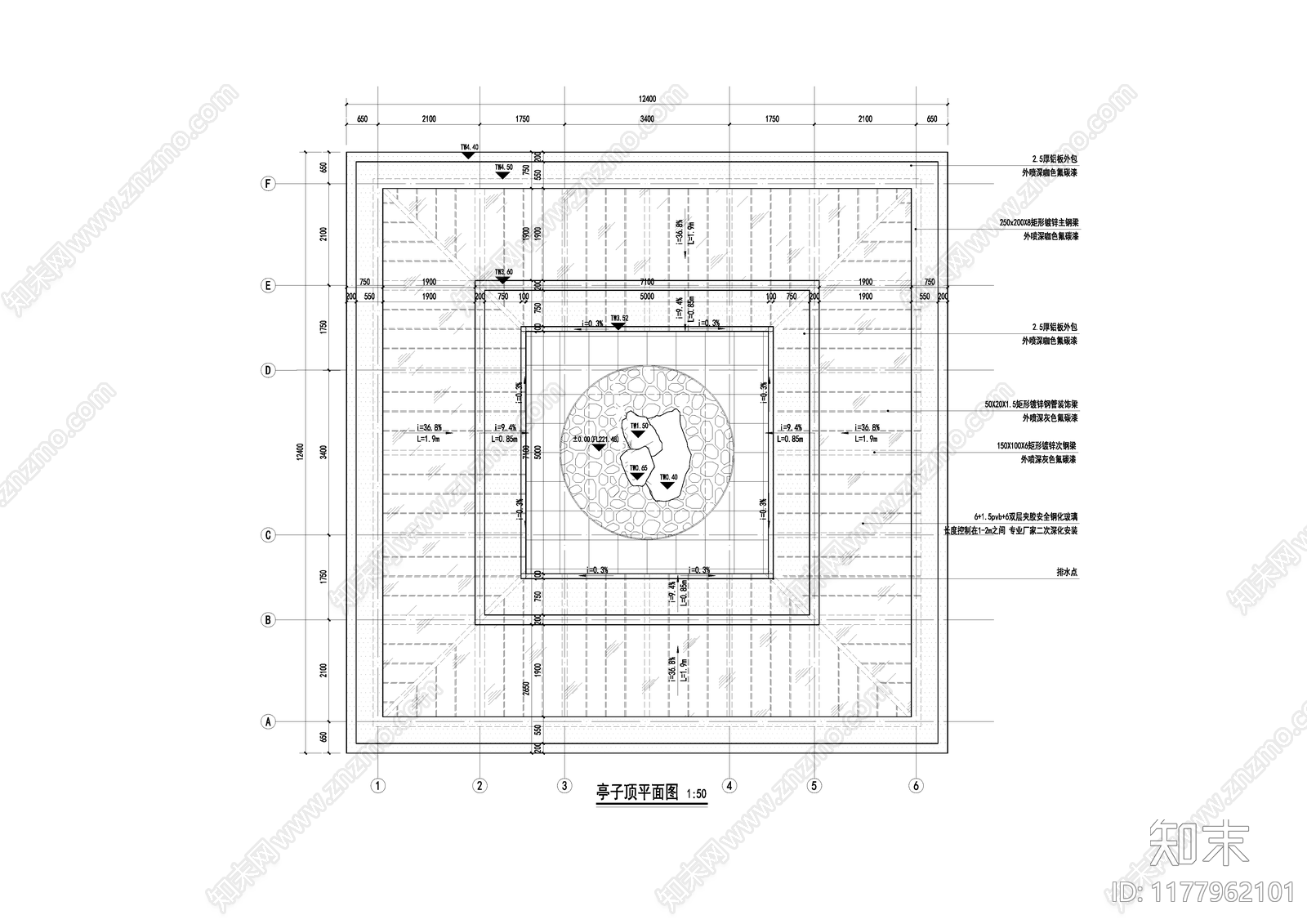 新中式廊架cad施工图下载【ID:1177962101】