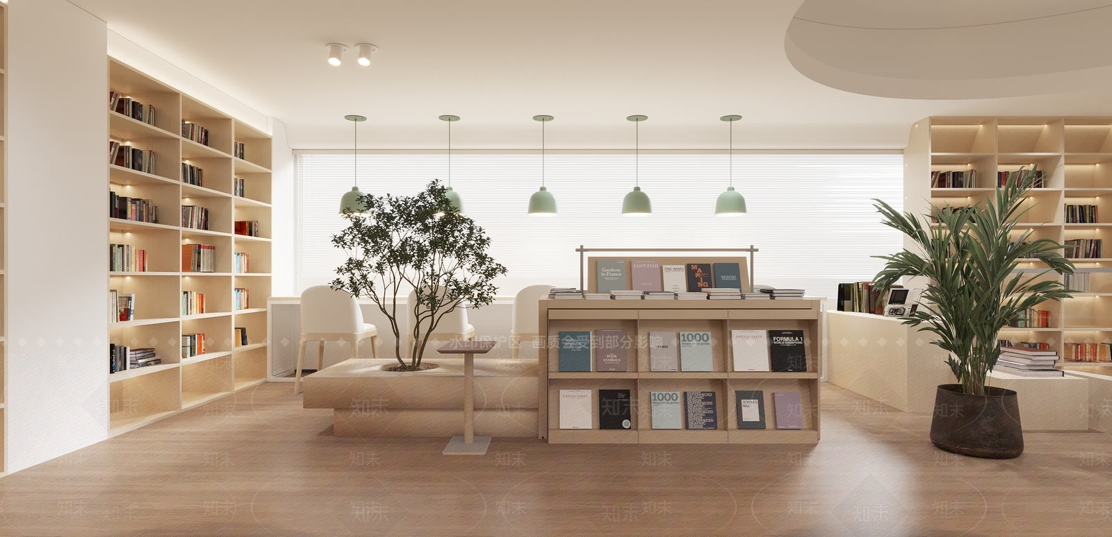 现代图书馆3D模型下载【ID:1178342661】