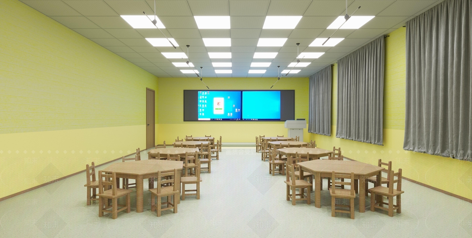 现代幼儿园SU模型下载【ID:1177964162】