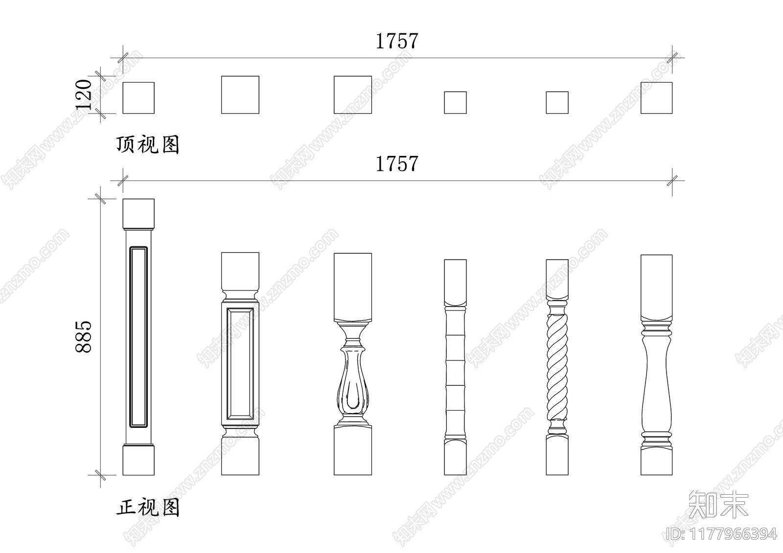 欧式综合家具图库施工图下载【ID:1177966394】