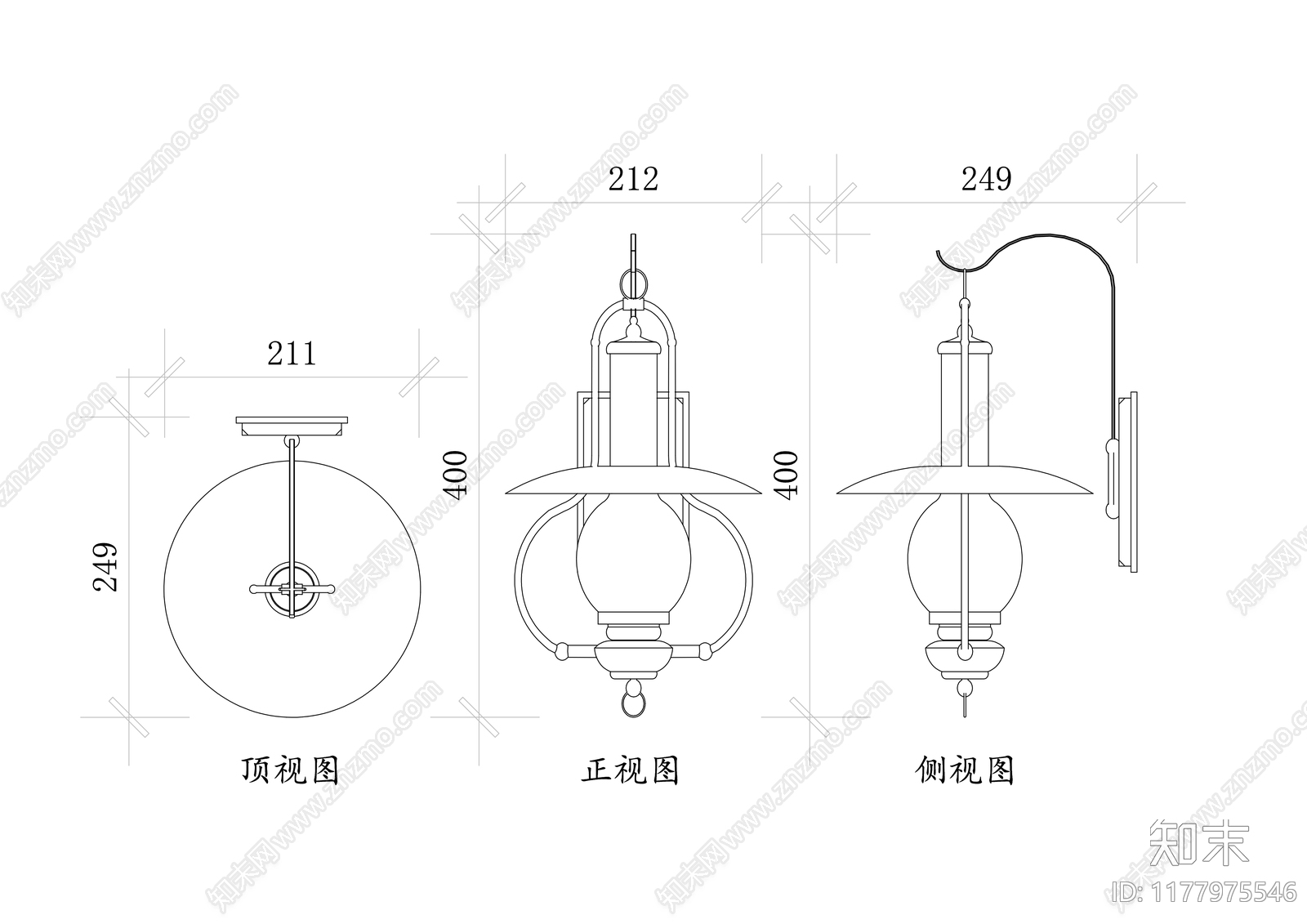 现代灯具图库cad施工图下载【ID:1177975546】