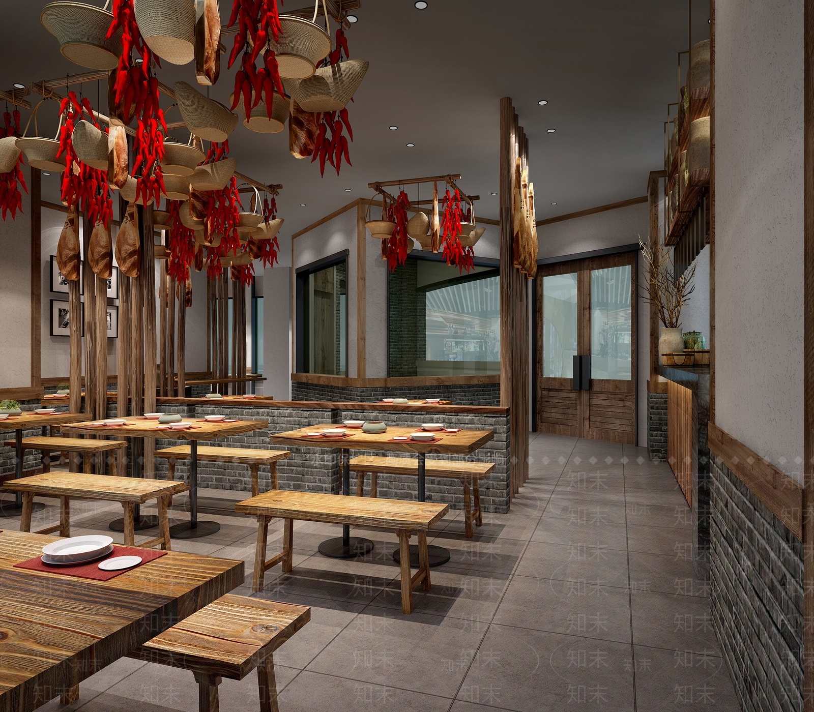 中式中餐厅3D模型下载【ID:1177978420】