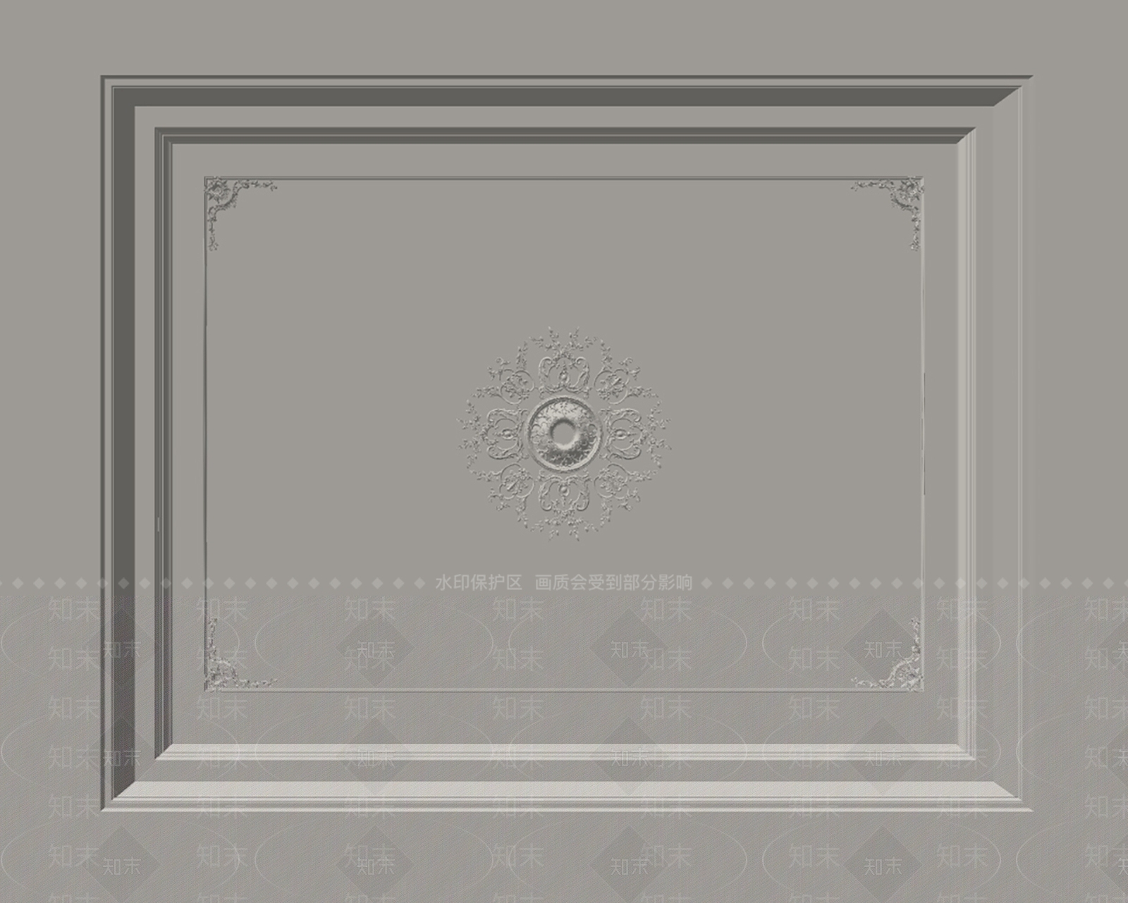 现代吊顶SU模型下载【ID:1177981990】