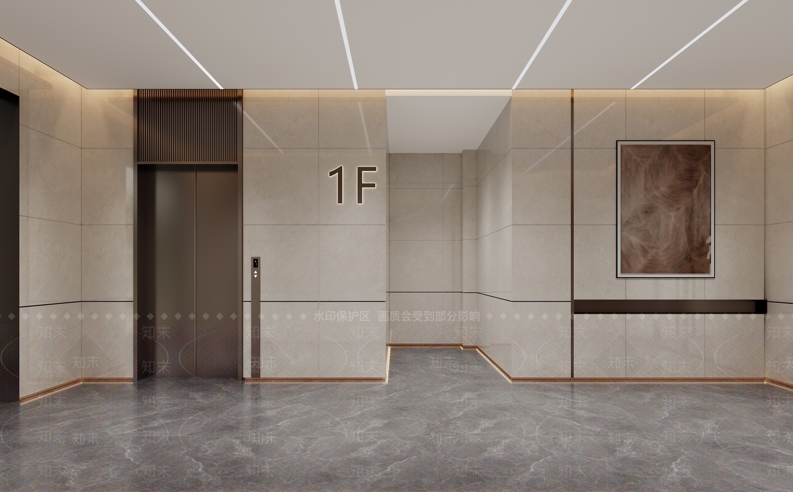 现代楼梯间3D模型下载【ID:1177985327】