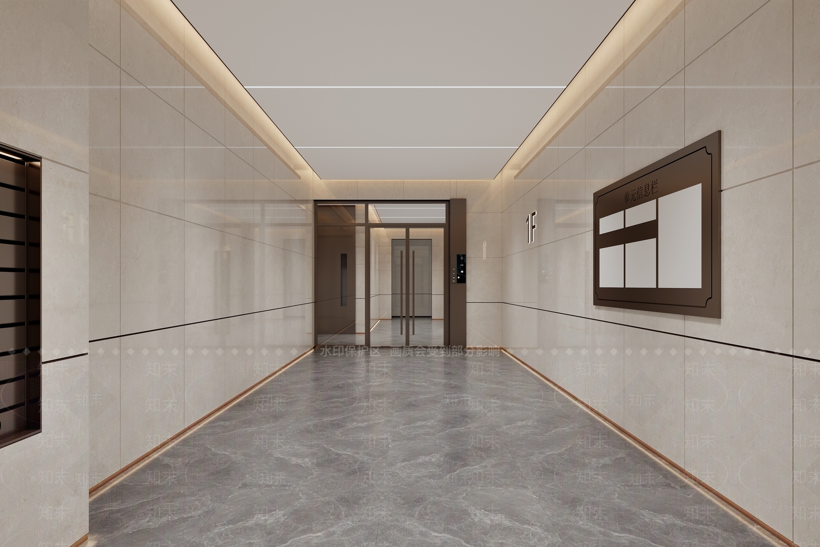 现代电梯间3D模型下载【ID:1214844747】