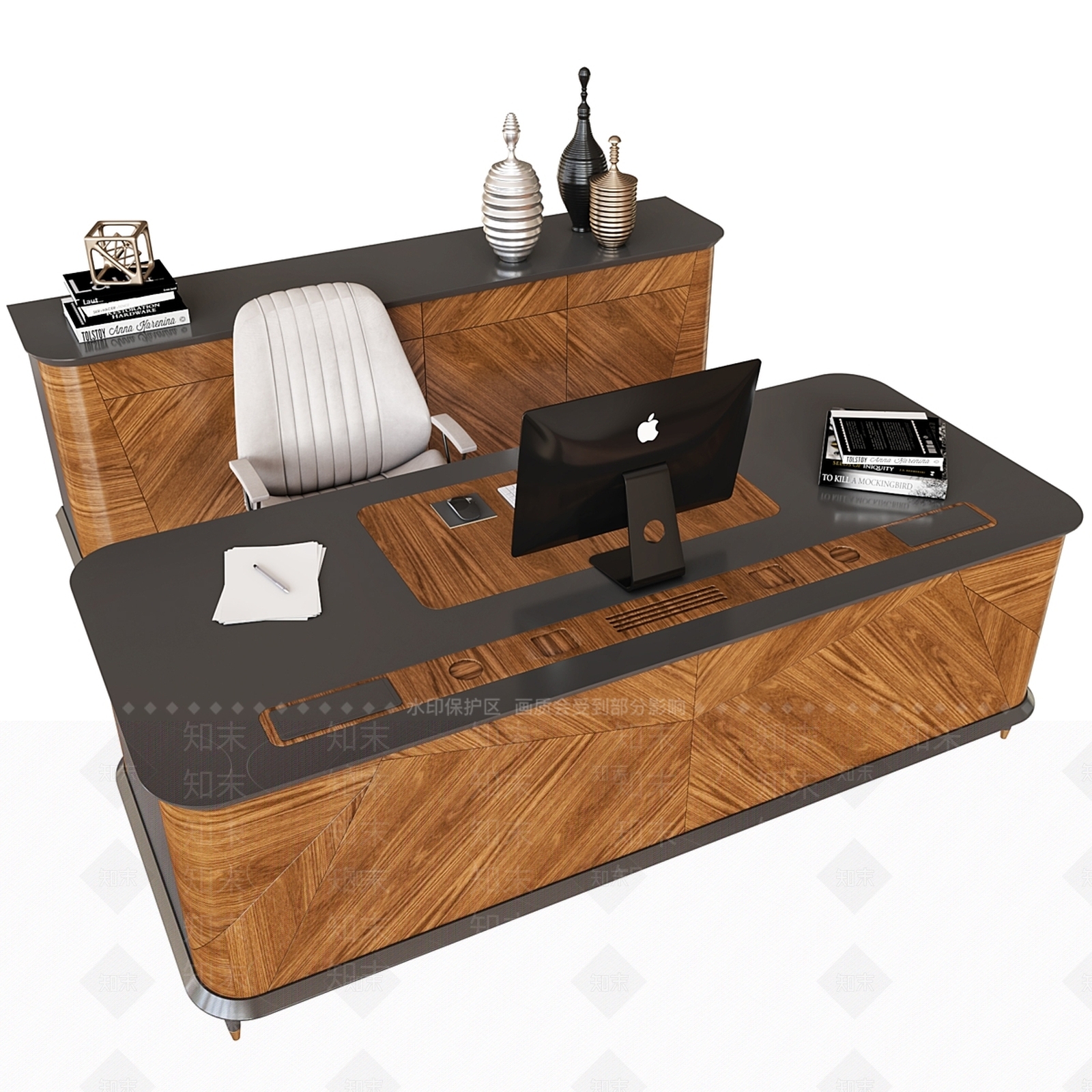 办公桌椅3D模型下载【ID:1177987245】