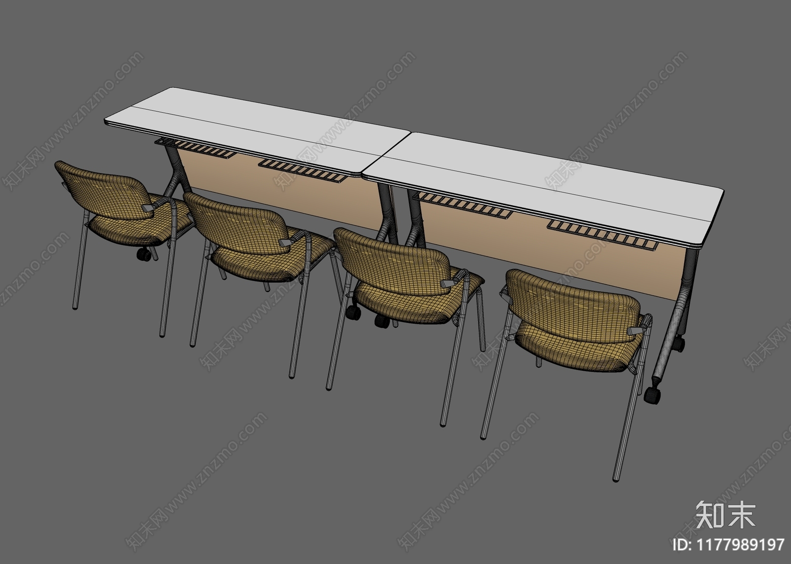 现代会议桌椅SU模型下载【ID:1177989197】