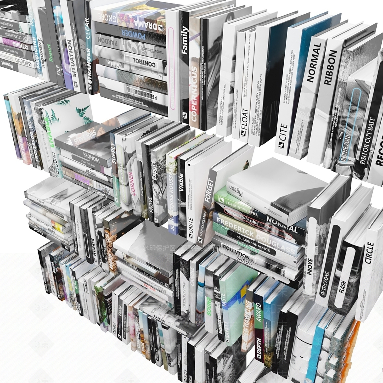 书籍3D模型下载【ID:1177998379】