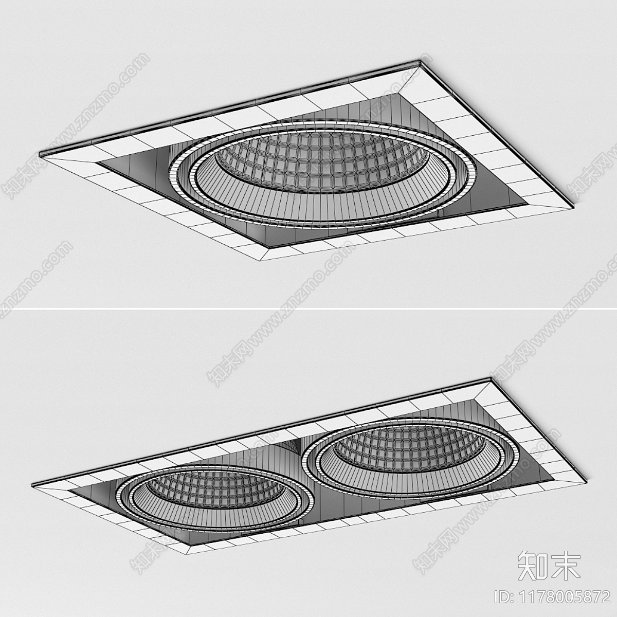 筒灯射灯组合3D模型下载【ID:1178005872】