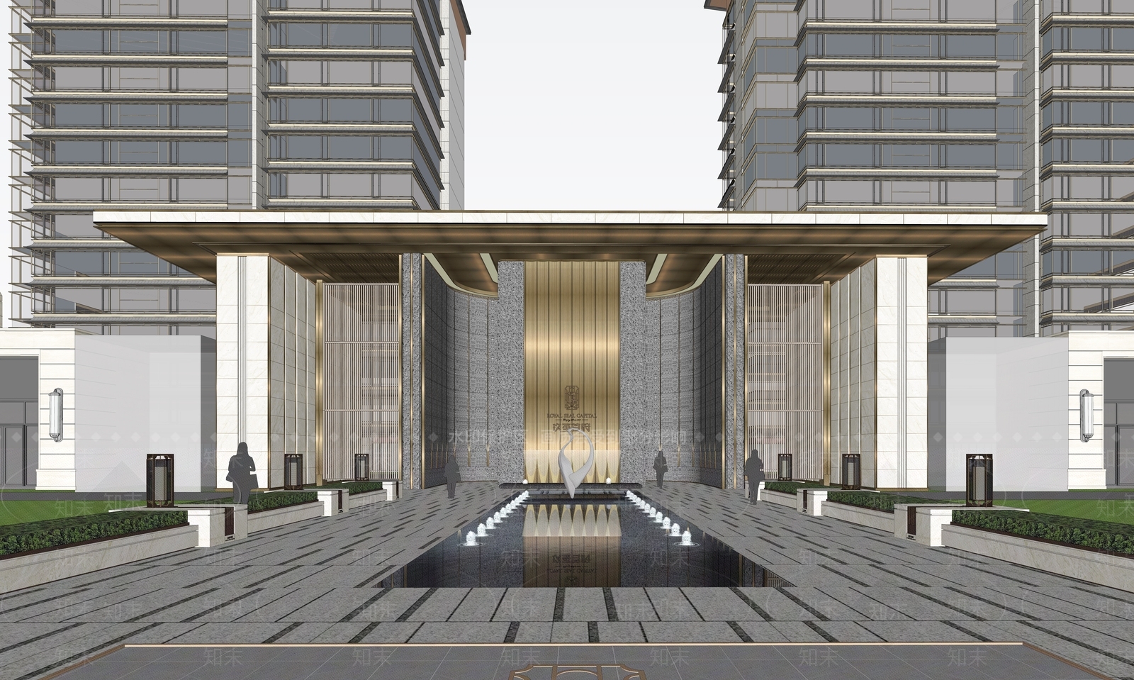 现代小区建筑SU模型下载【ID:1178006380】