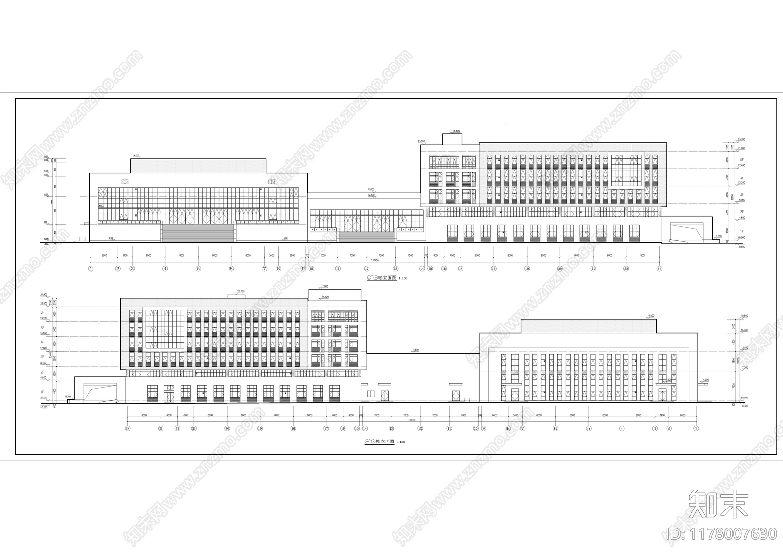 现代学校建筑cad施工图下载【ID:1178007630】