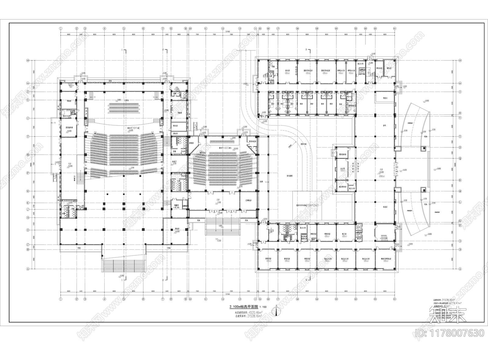现代学校建筑cad施工图下载【ID:1178007630】