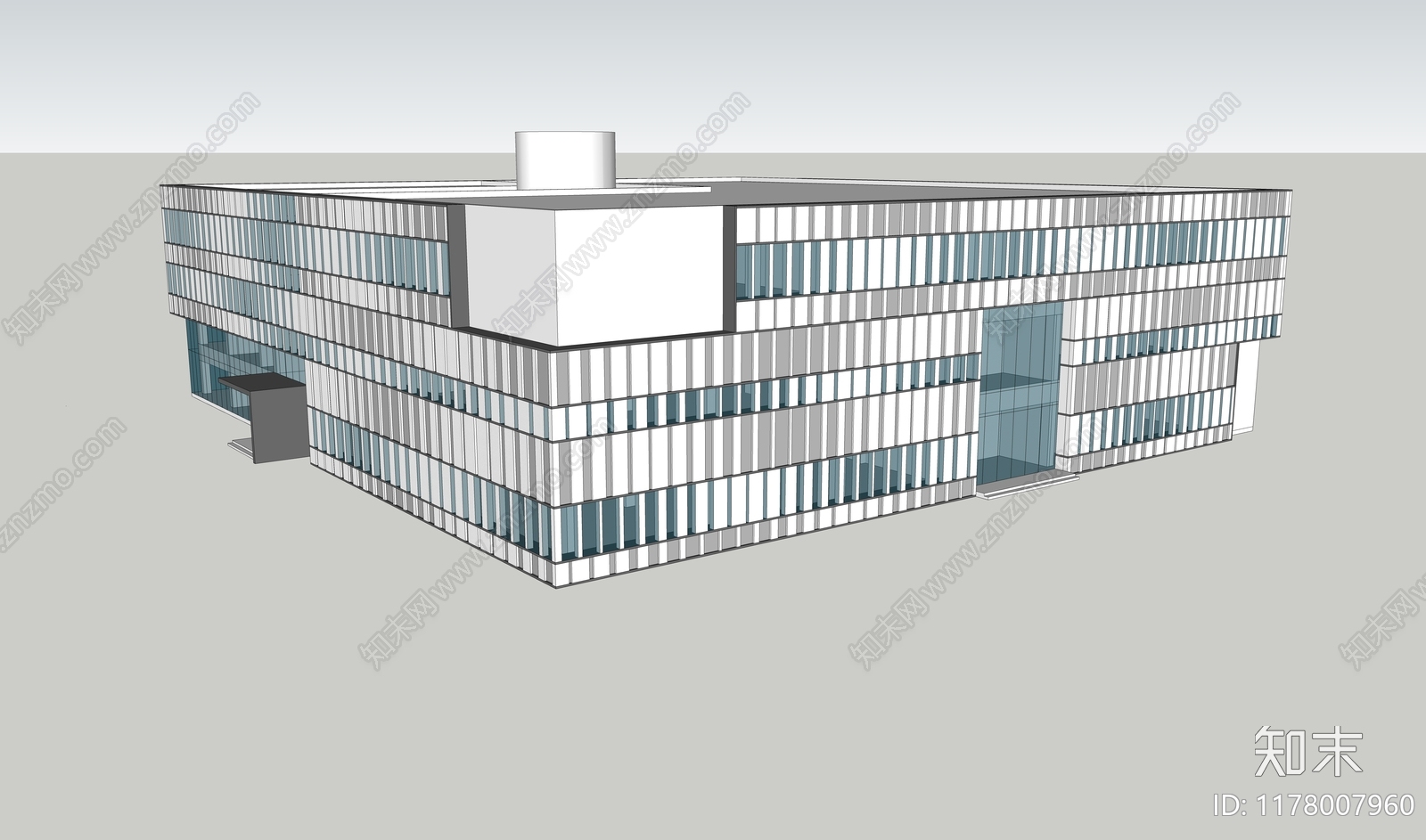 现代学校建筑SU模型下载【ID:1178007960】