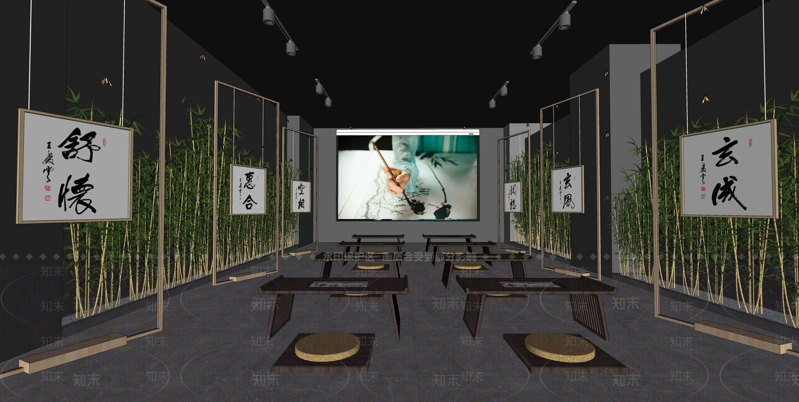 新中式中式其他文化空间SU模型下载【ID:1178013919】