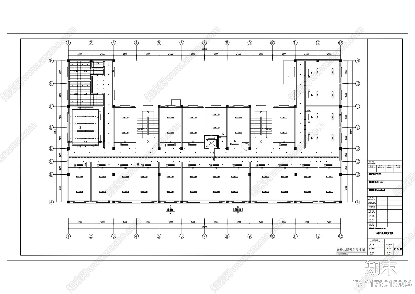 现代新中式整体办公空间cad施工图下载【ID:1178015904】