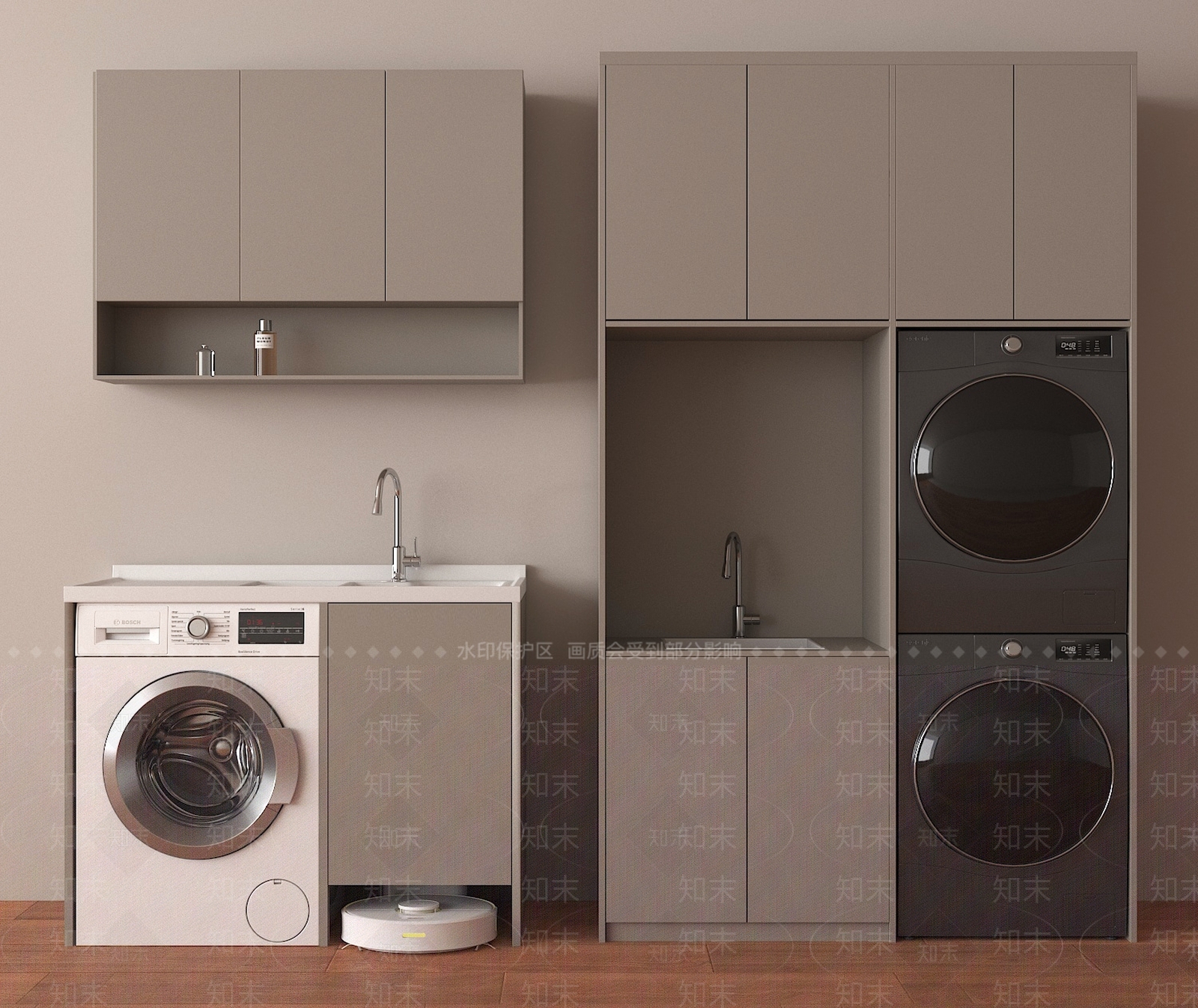 现代洗衣机柜3D模型下载【ID:1178018702】