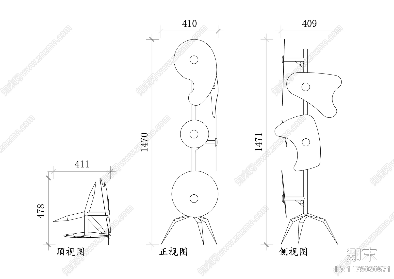 现代灯具图库cad施工图下载【ID:1178020571】