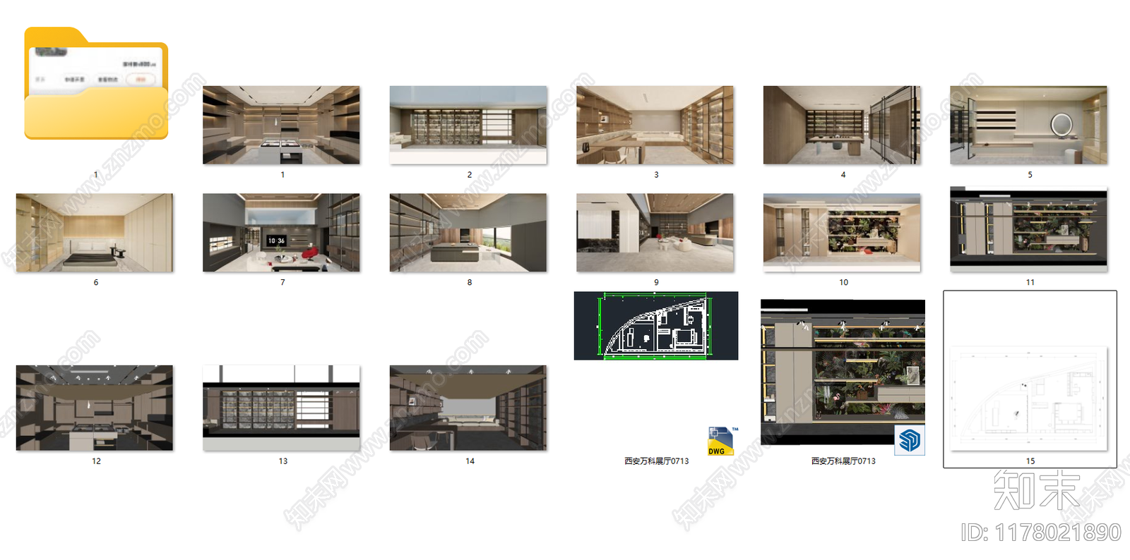 现代意式展厅施工图下载【ID:1178021890】