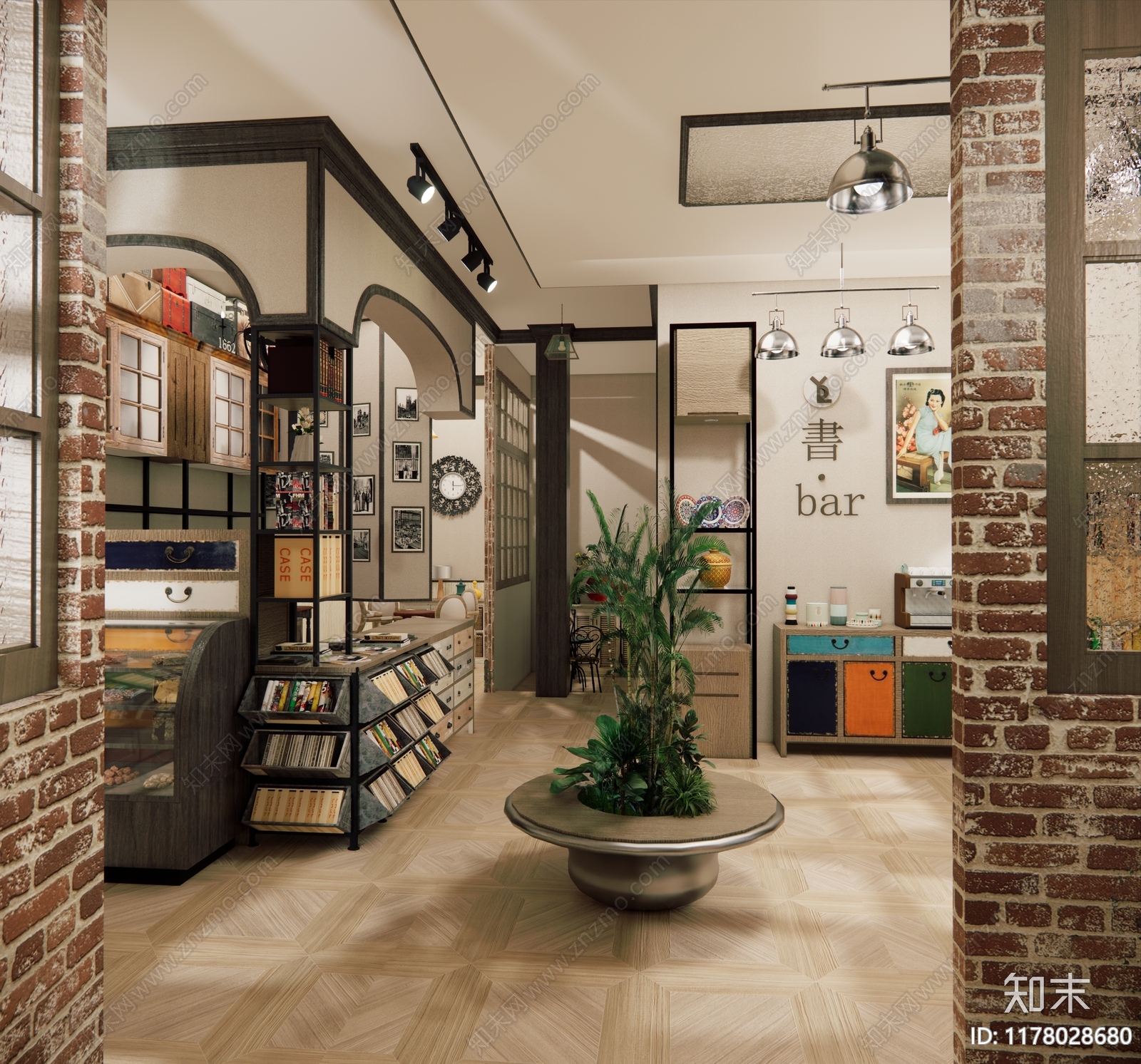 现代新中式书店SU模型下载【ID:1178028680】