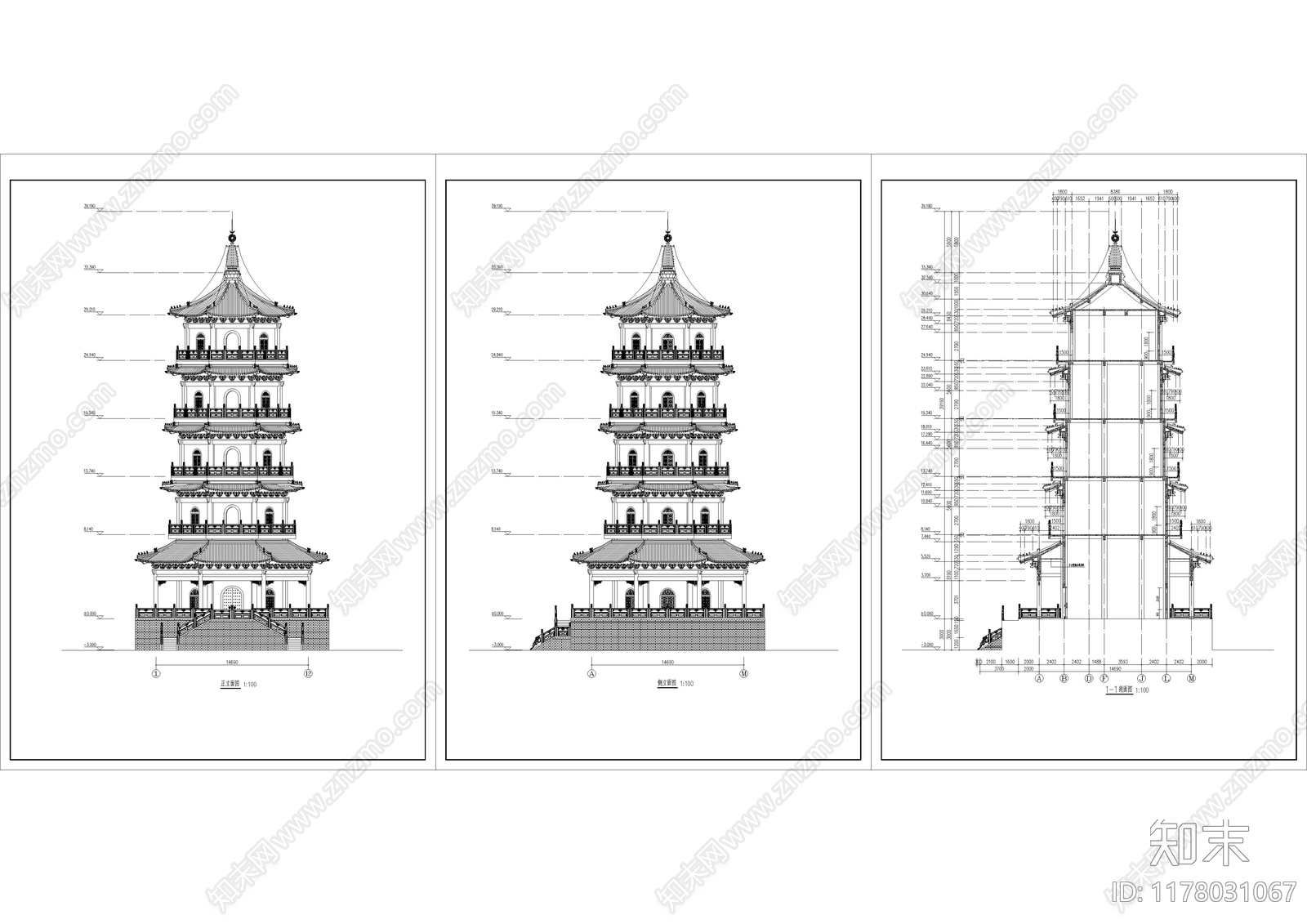 中式古建施工图下载【ID:1178031067】