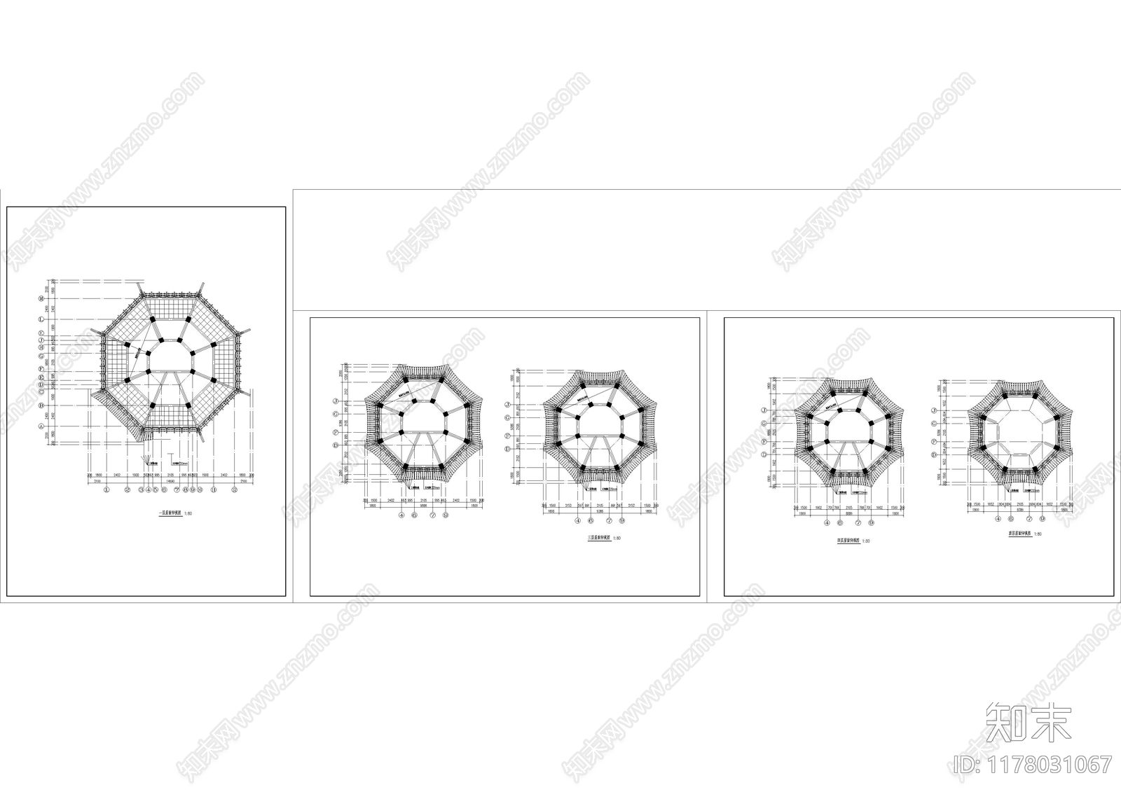 中式古建施工图下载【ID:1178031067】