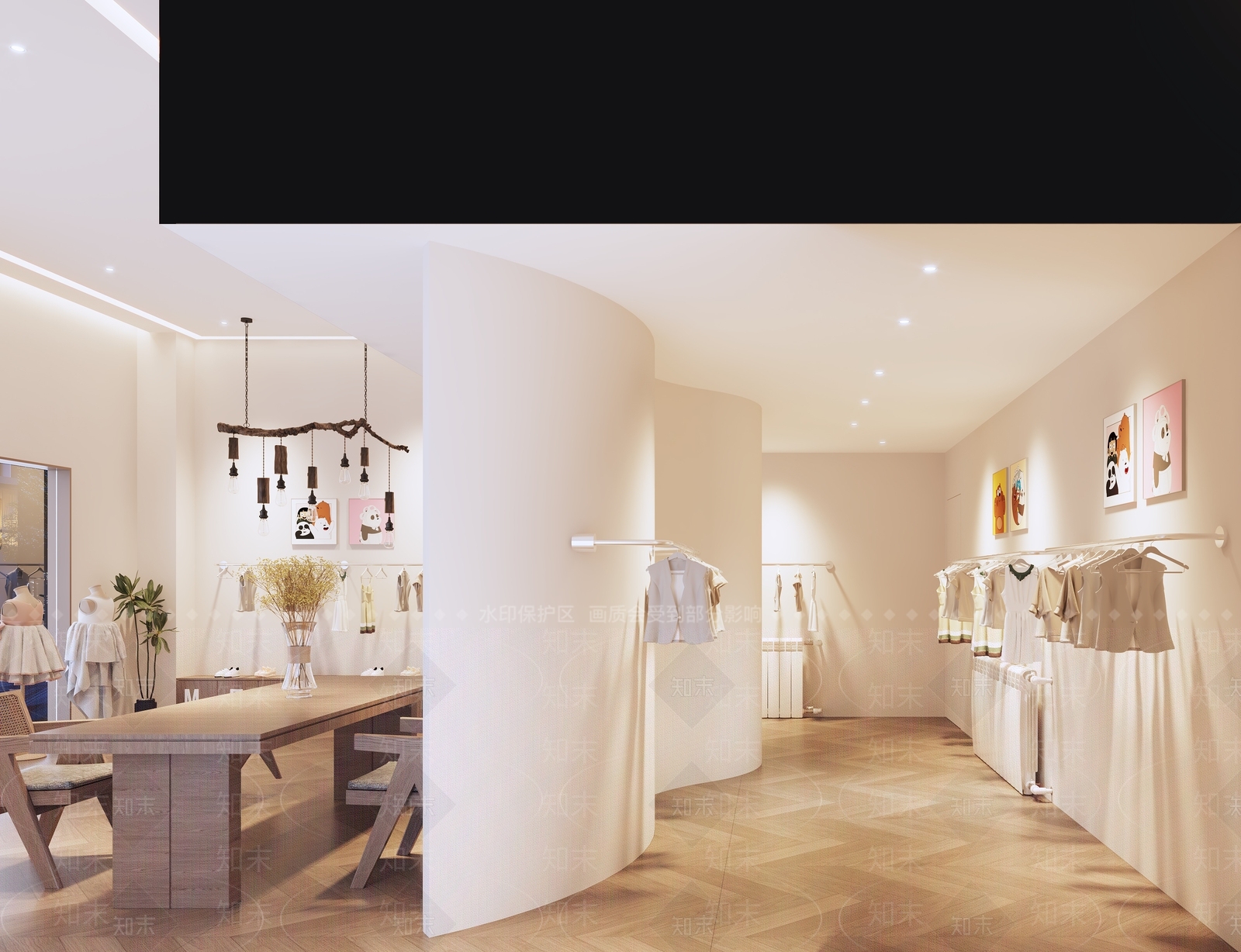 现代服装店3D模型下载【ID:1178032010】