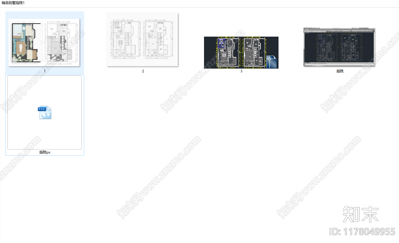 现代庭院cad施工图下载【ID:1178049955】