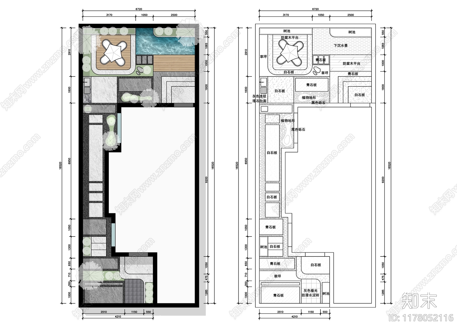 现代庭院cad施工图下载【ID:1178052116】