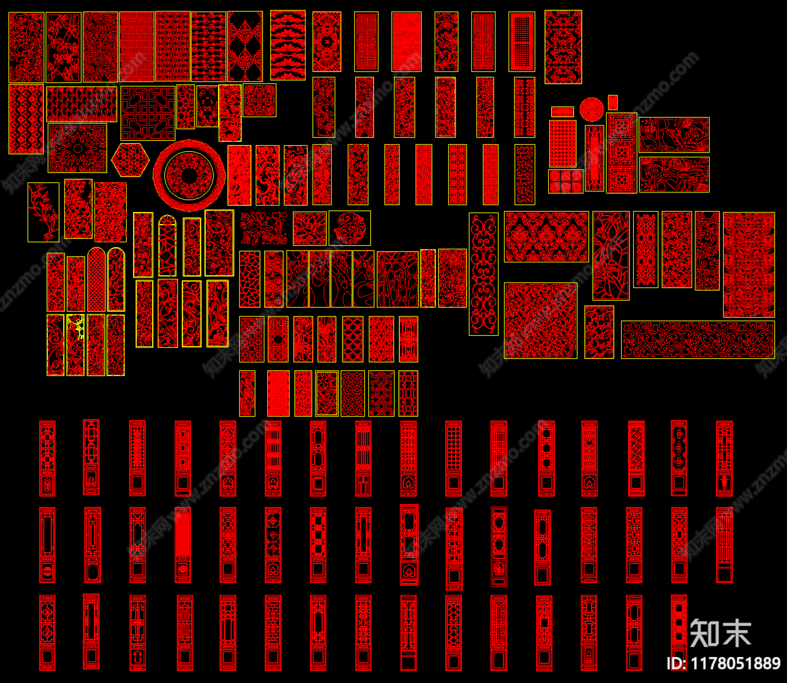 中式综合门窗施工图下载【ID:1178051889】