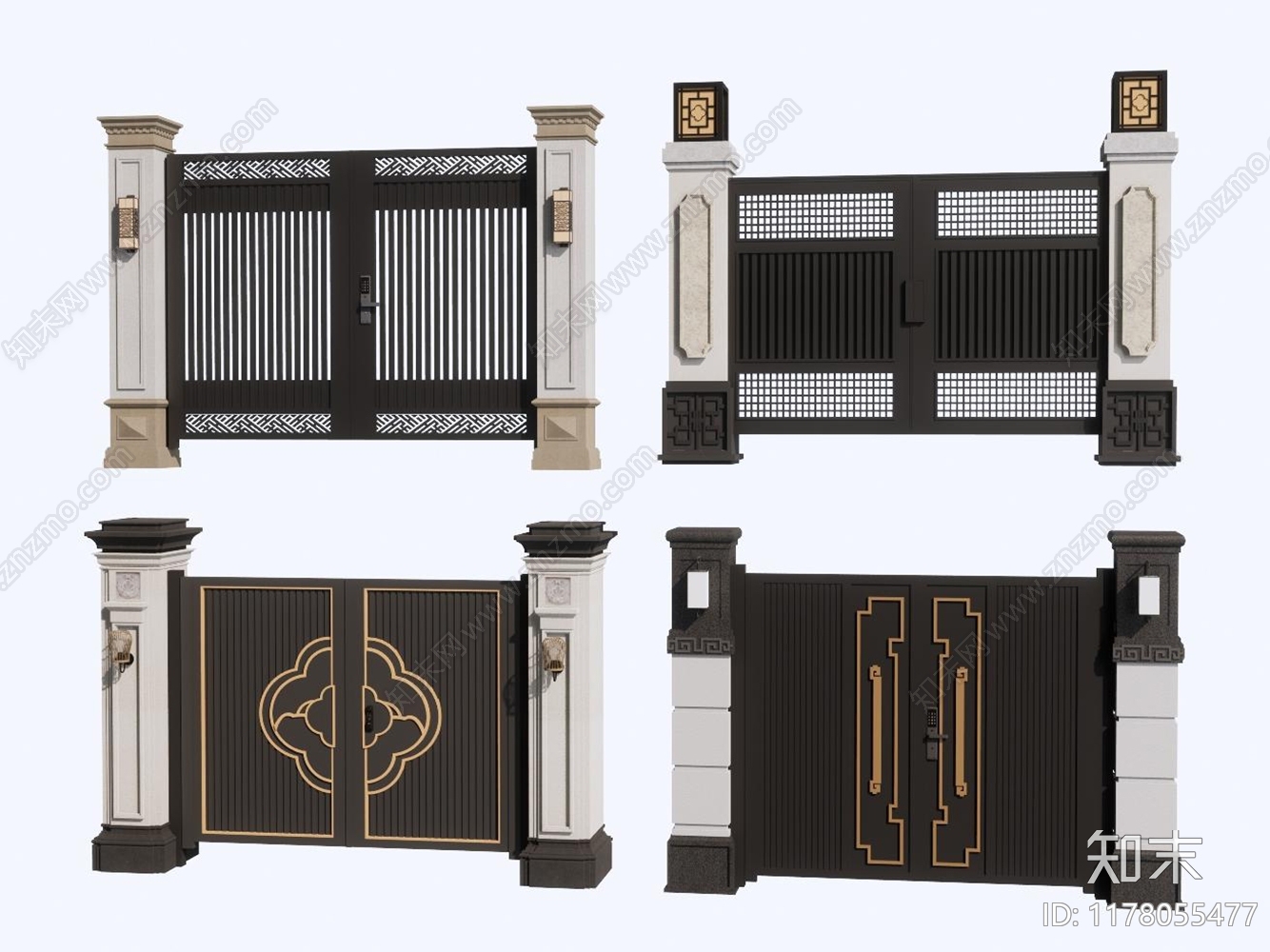 现代庭院门SU模型下载【ID:1178055477】