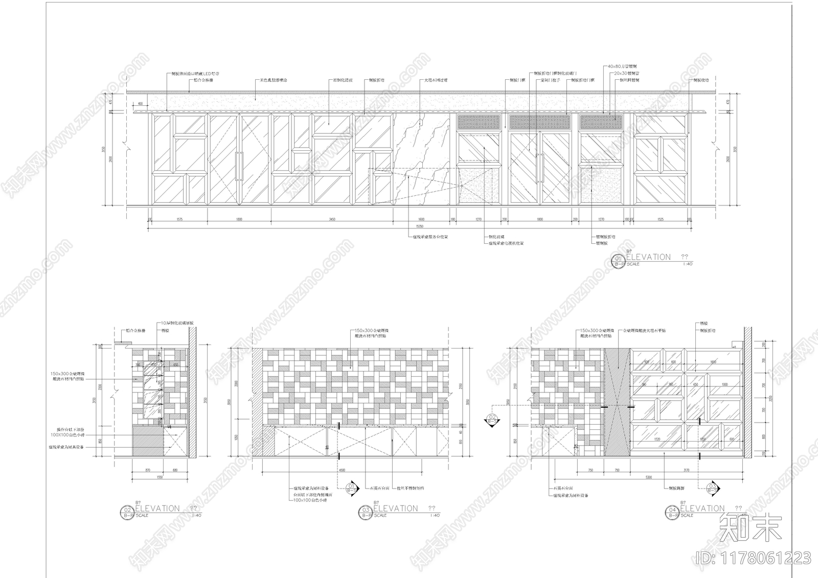 现代自助餐厅cad施工图下载【ID:1178061223】