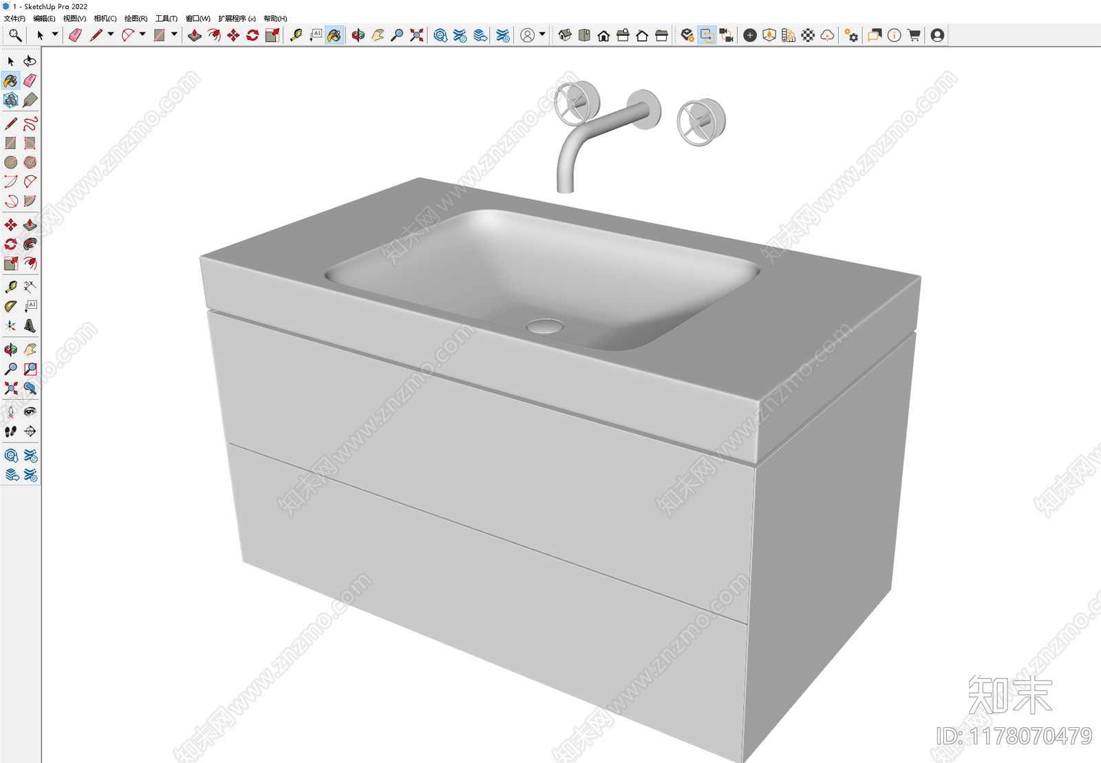 洗手台SU模型下载【ID:1178070479】