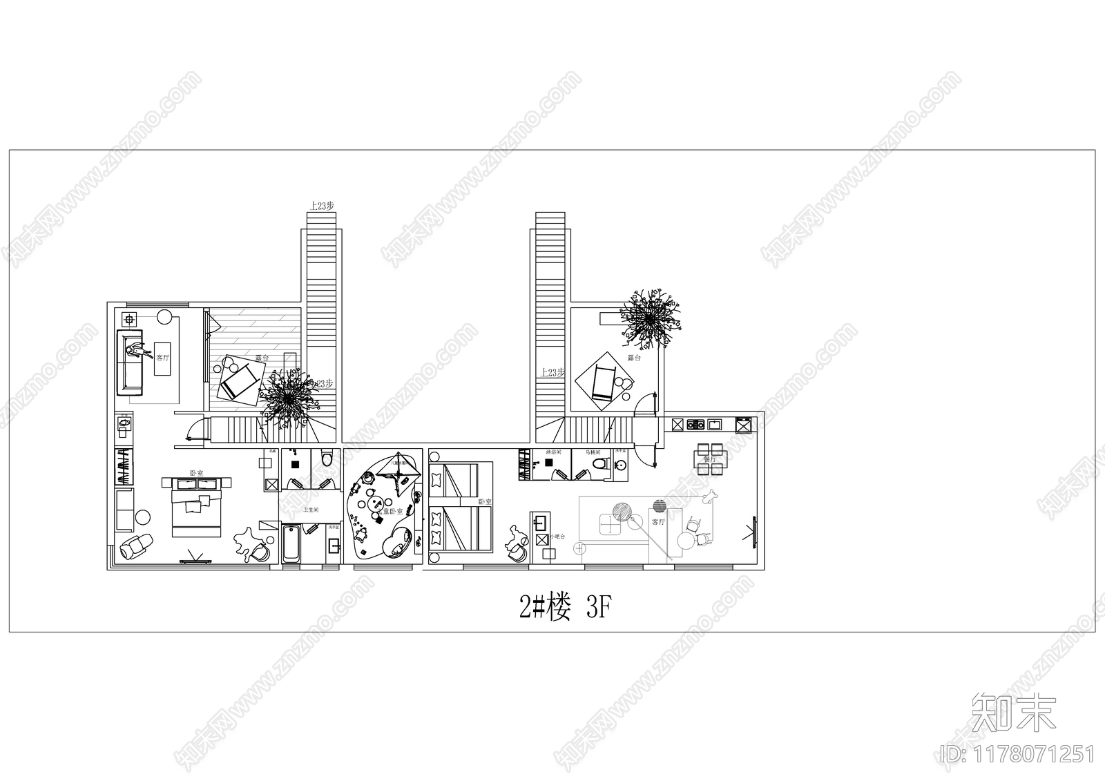 现代侘寂民宿施工图下载【ID:1178071251】