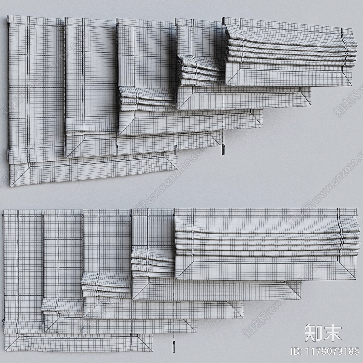 通用窗帘3D模型下载【ID:1178073186】