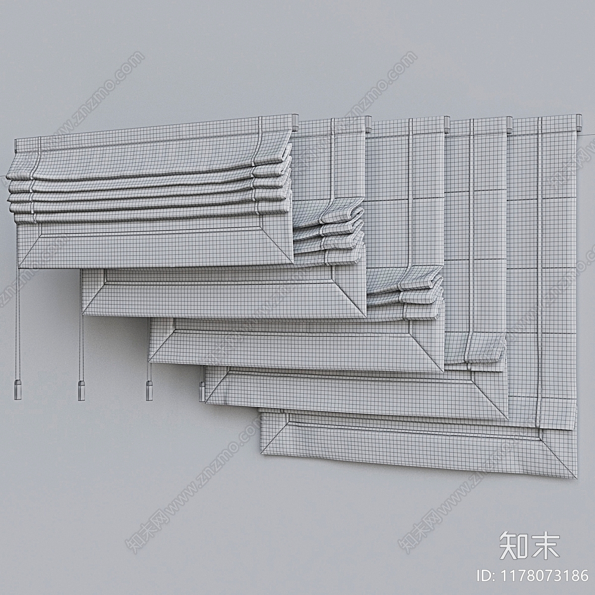 通用窗帘3D模型下载【ID:1178073186】