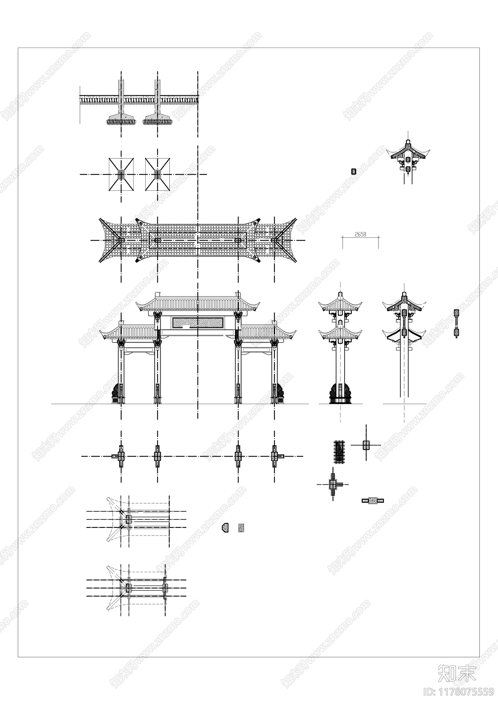 现代古建施工图下载【ID:1178075559】