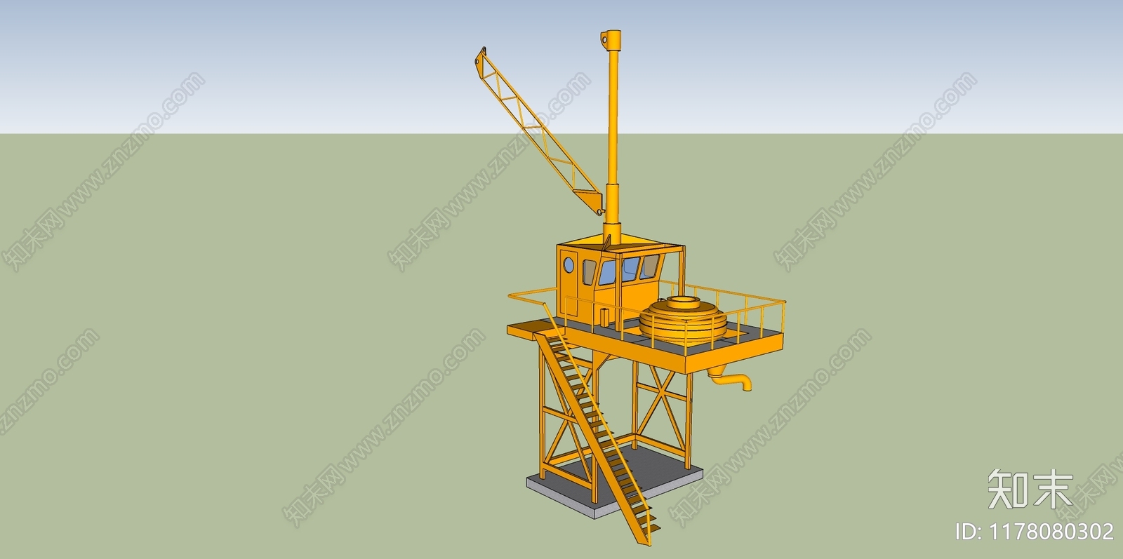 塔吊SU模型下载【ID:1178080302】