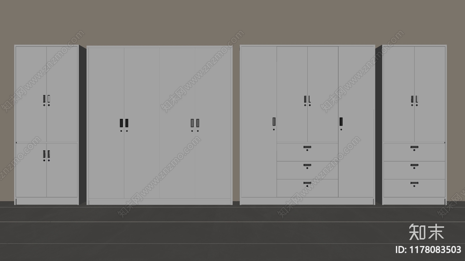 现代储物柜SU模型下载【ID:1178083503】