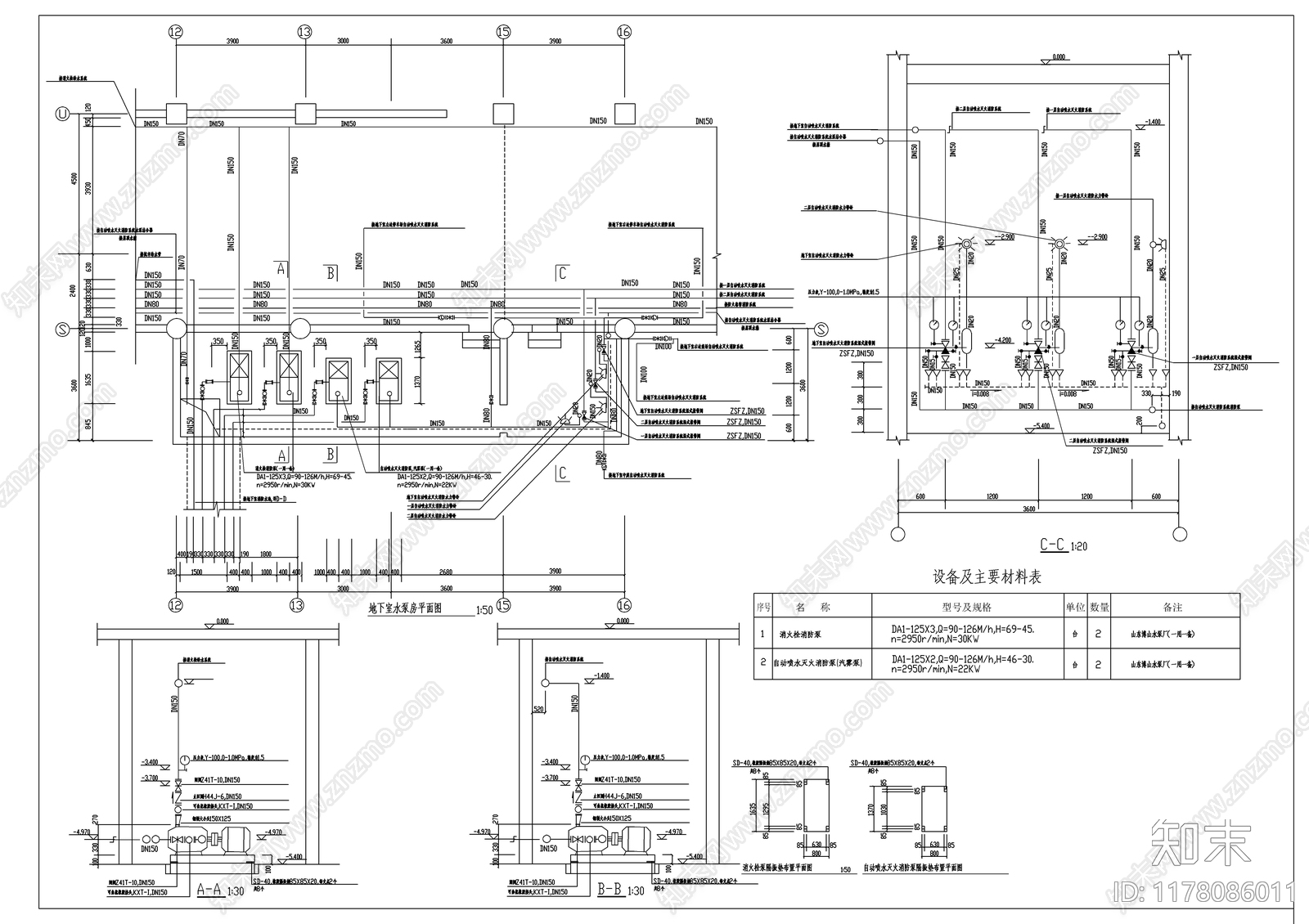 给排水图施工图下载【ID:1178086011】