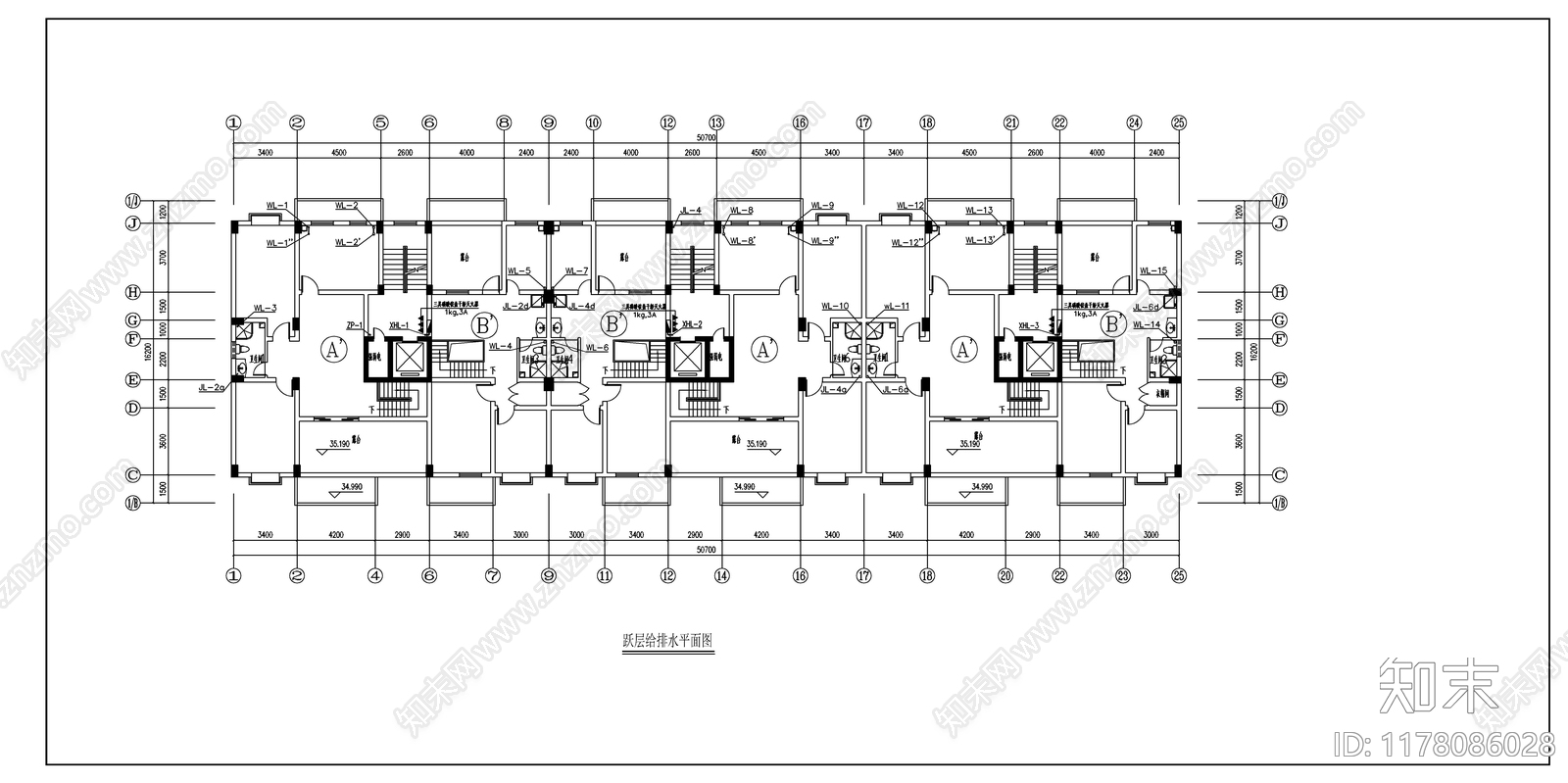 给排水图cad施工图下载【ID:1178086028】