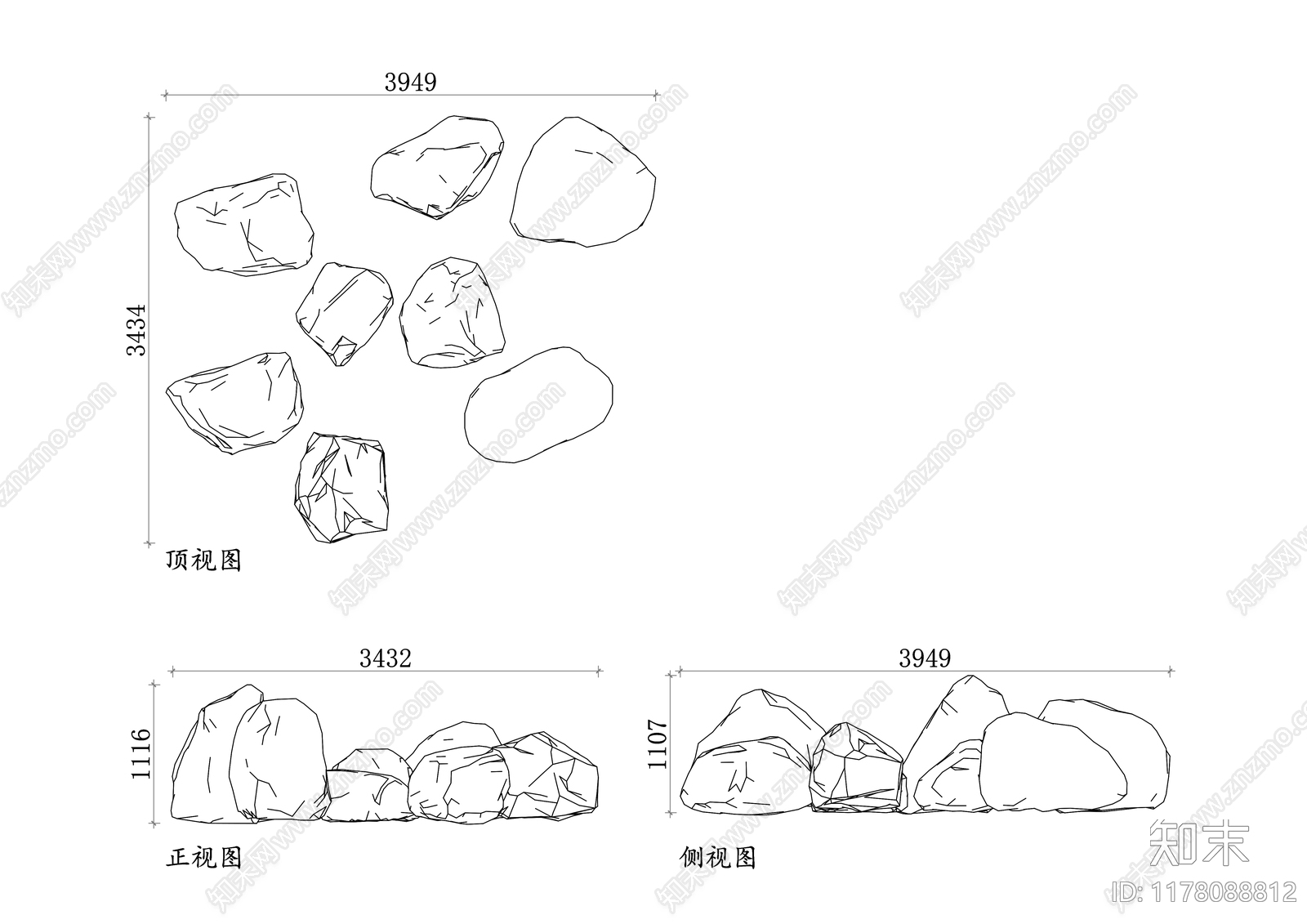 现代综合景观小品施工图下载【ID:1178088812】